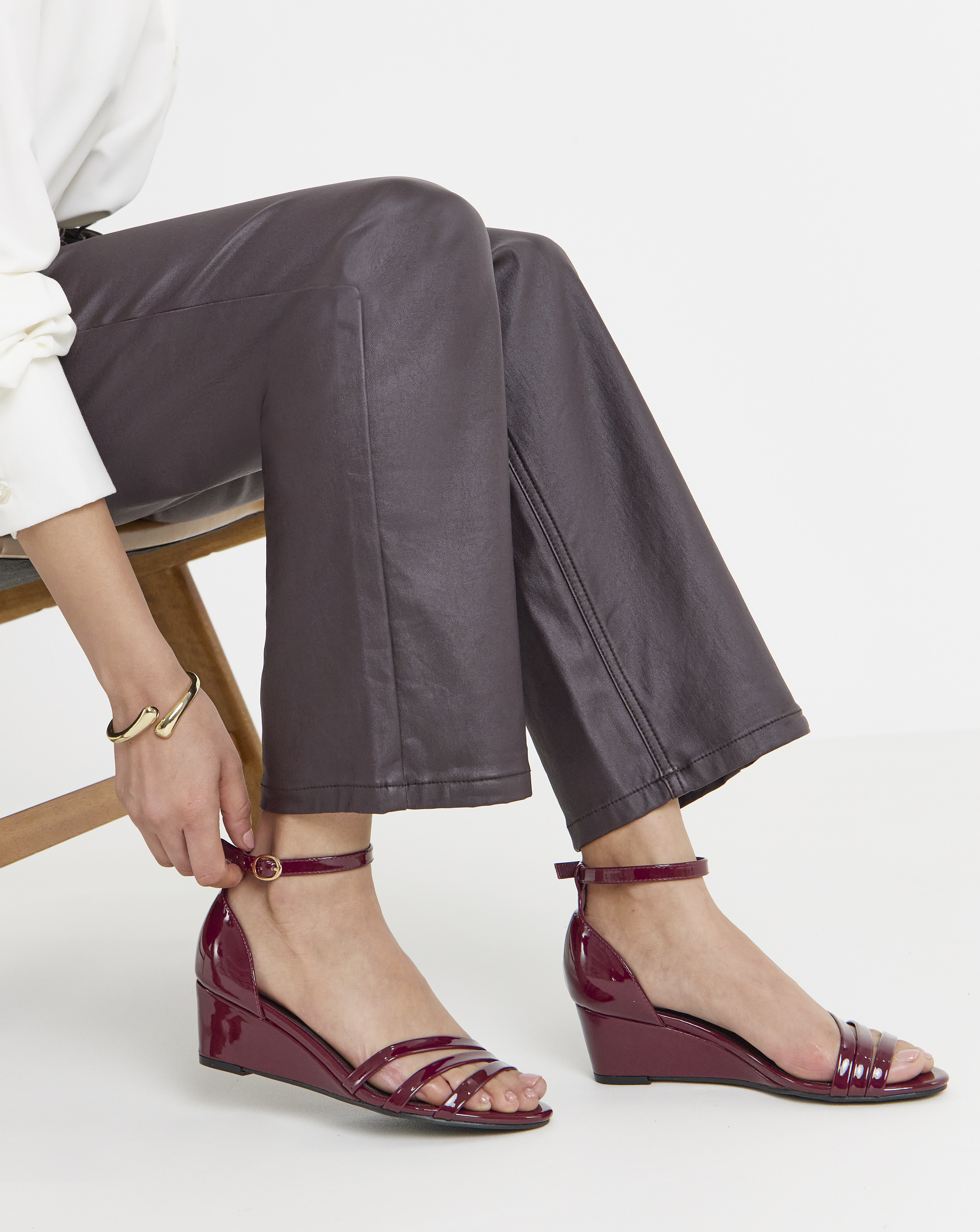 New In - Low Wedge Two Part Sandals Wide