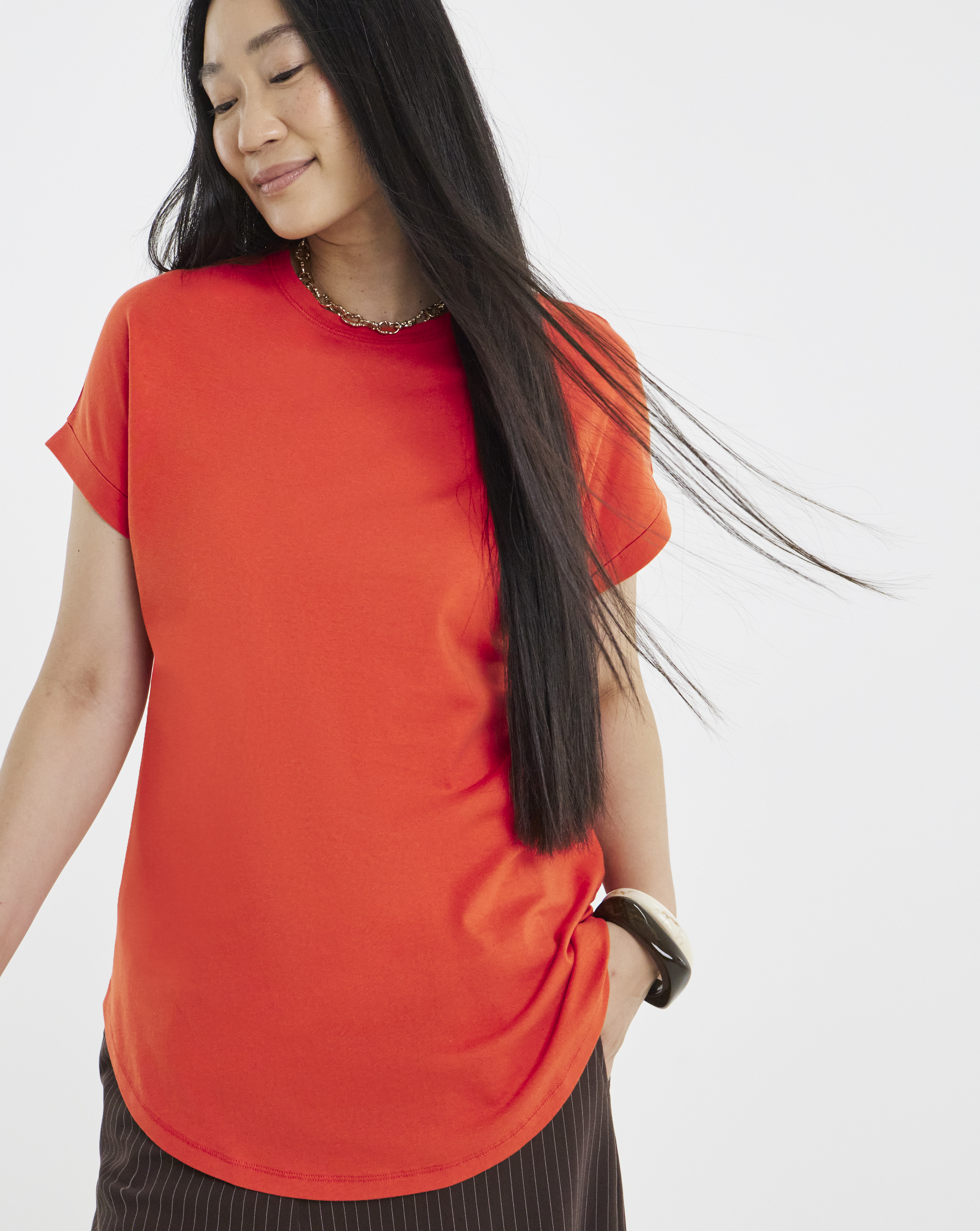 New In - Longline Curved Hem