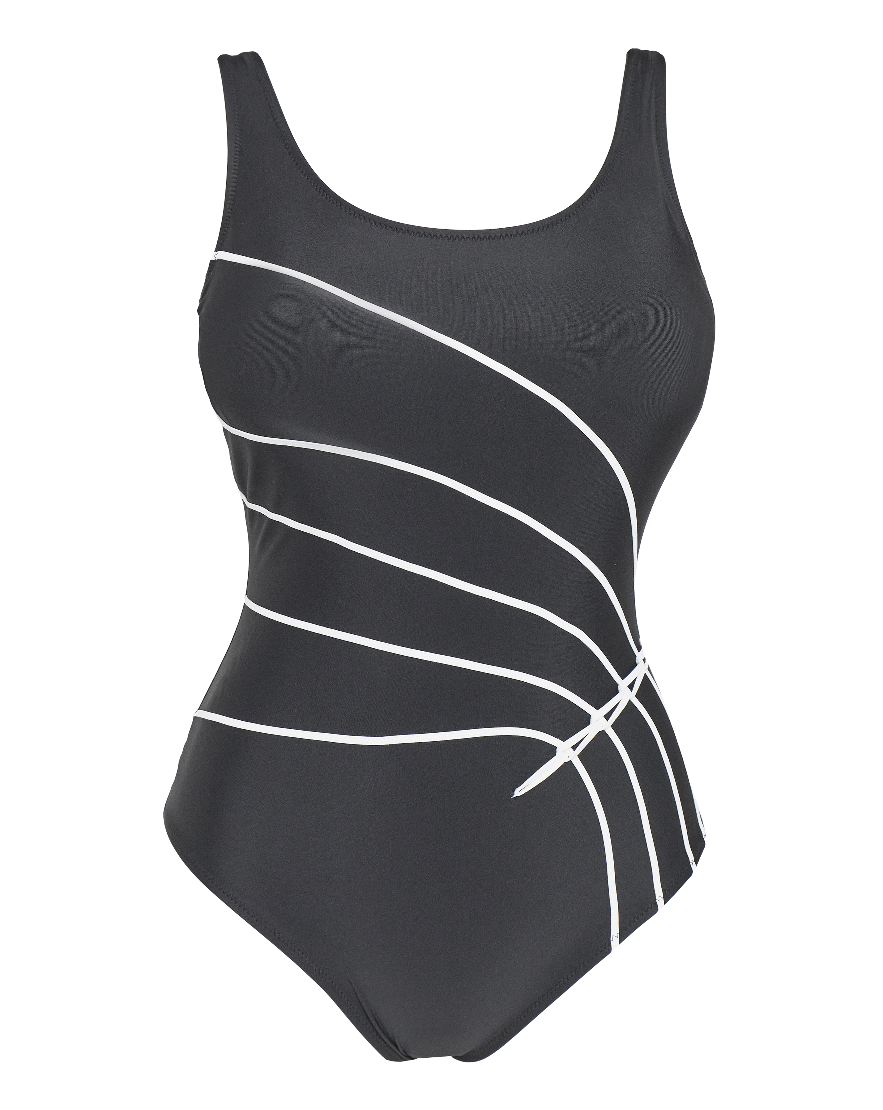 Sports Piping Mono Swimsuit