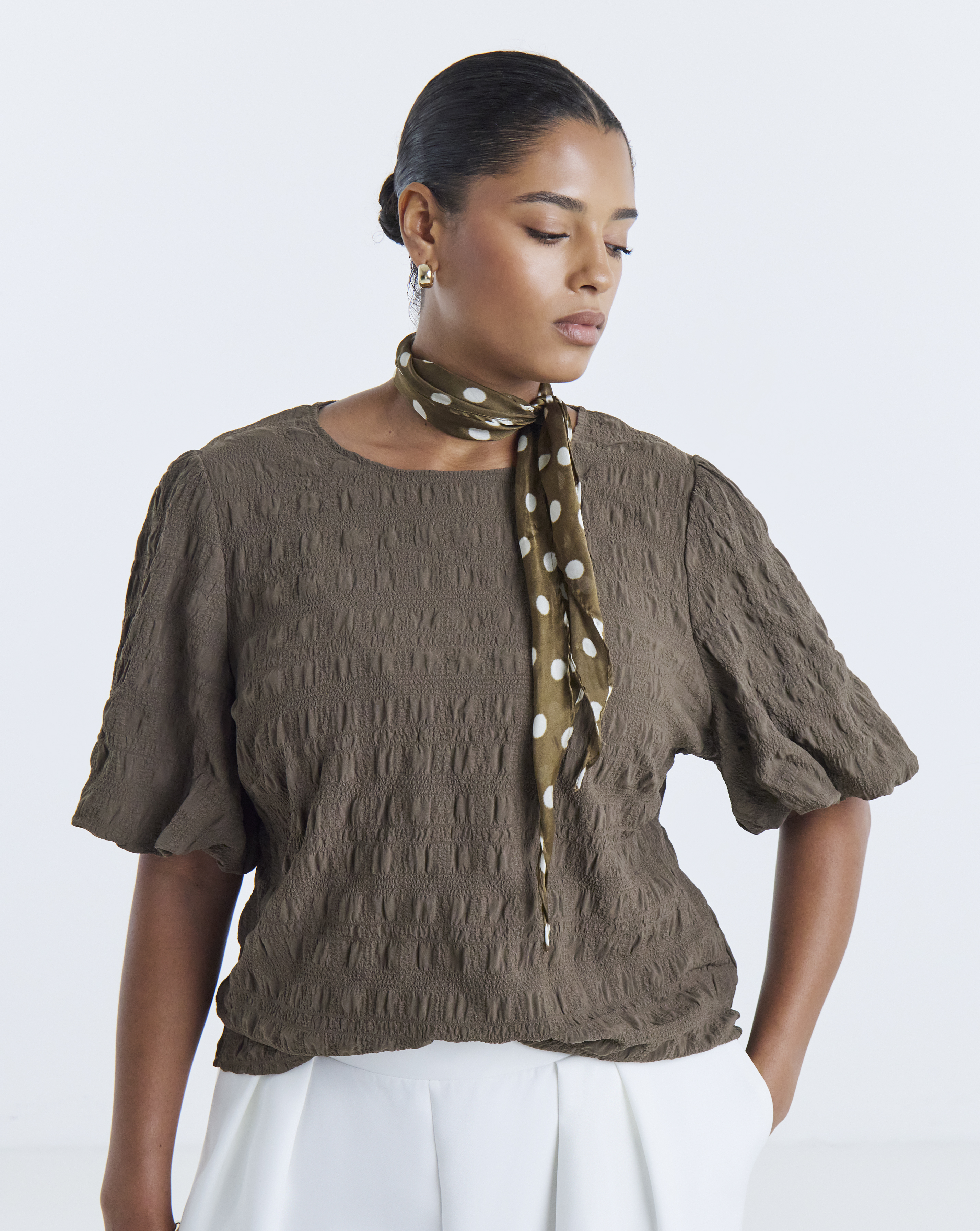 Pieces Penny Short Sleeve Woven Top