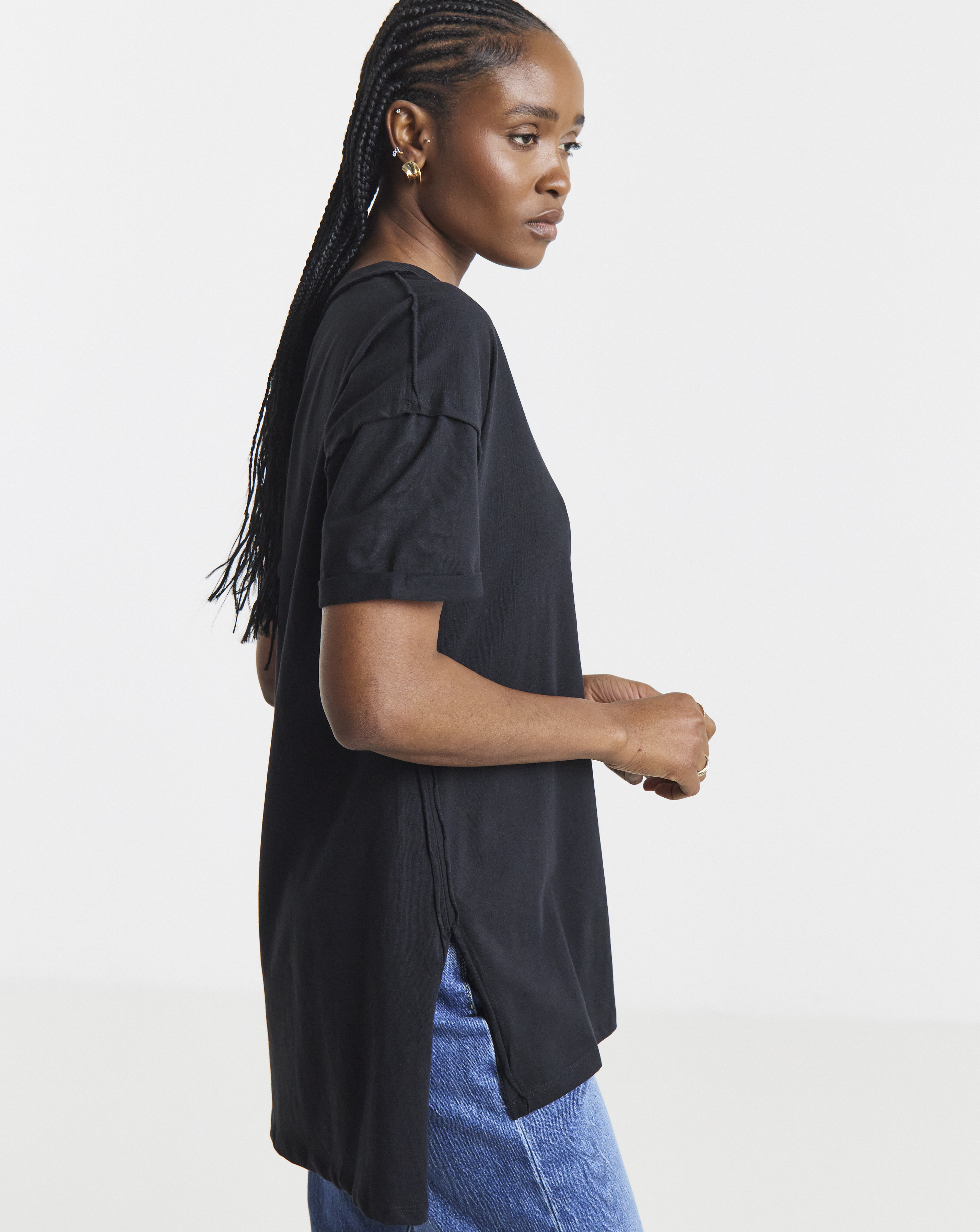 Oversized V Neck T-Shirt