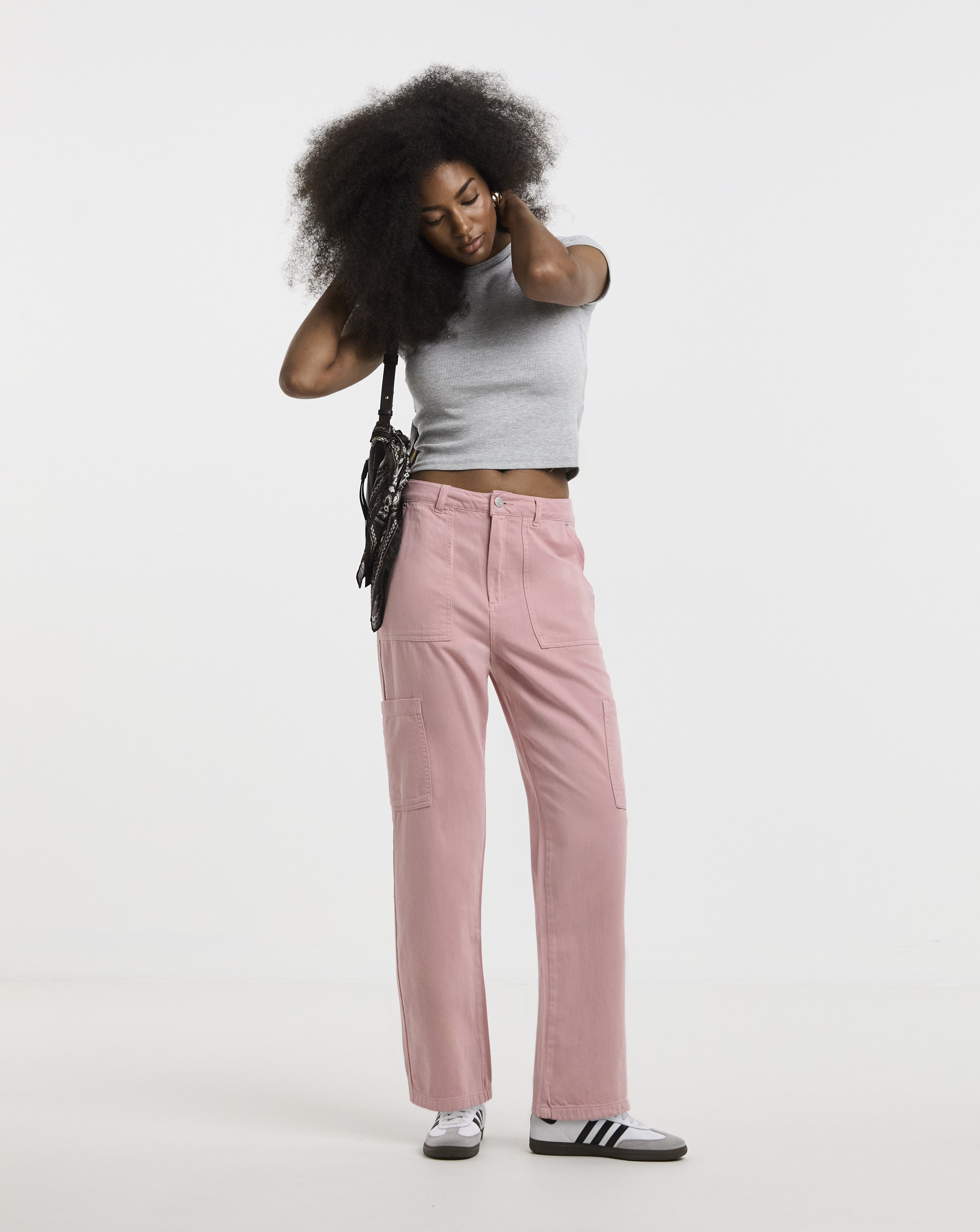 Pink - Women's - Pink Cargo Jeans - Size 10R