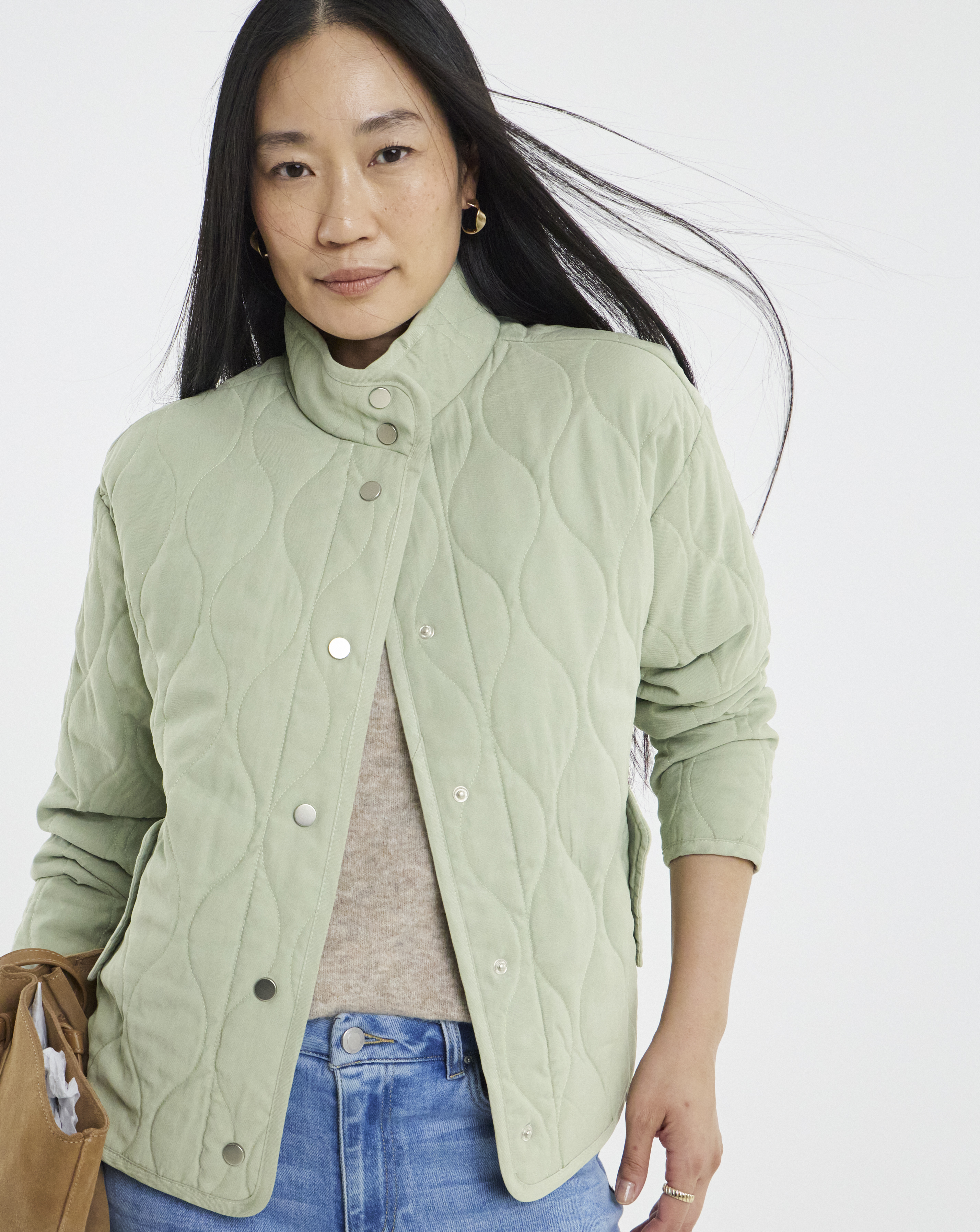 Washed Quilted Short Jacket
