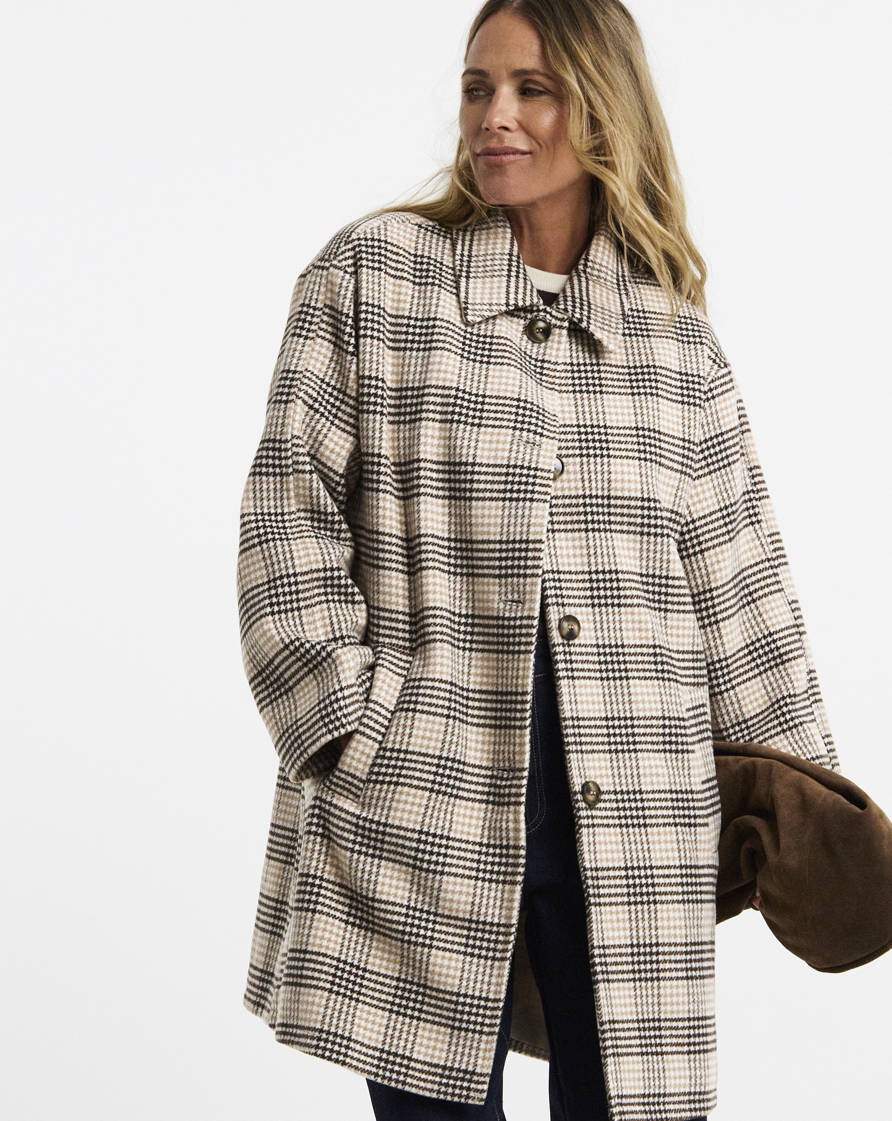 Collared Button Front Lined Coat
