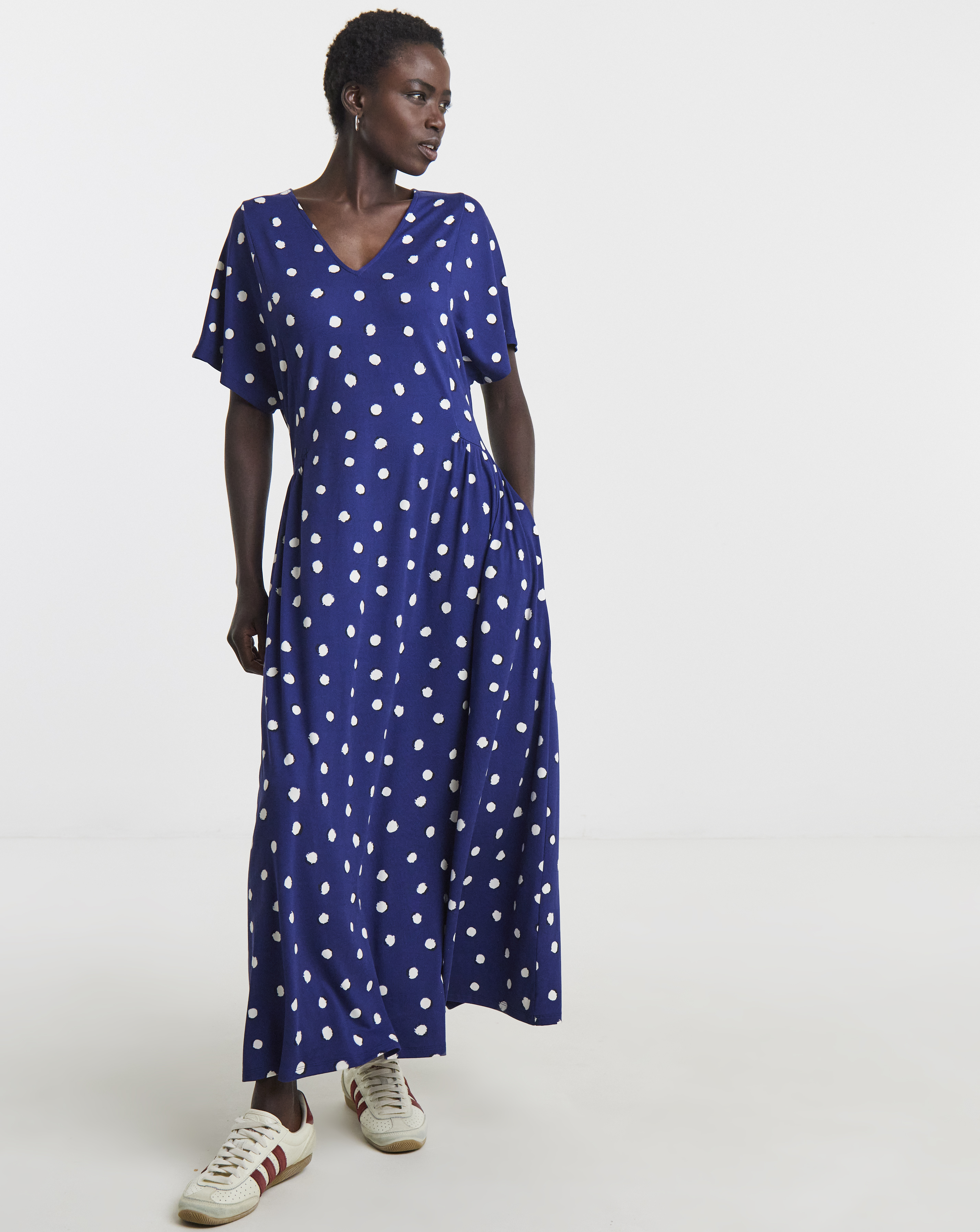 Jersey Neckl Maxi Dress