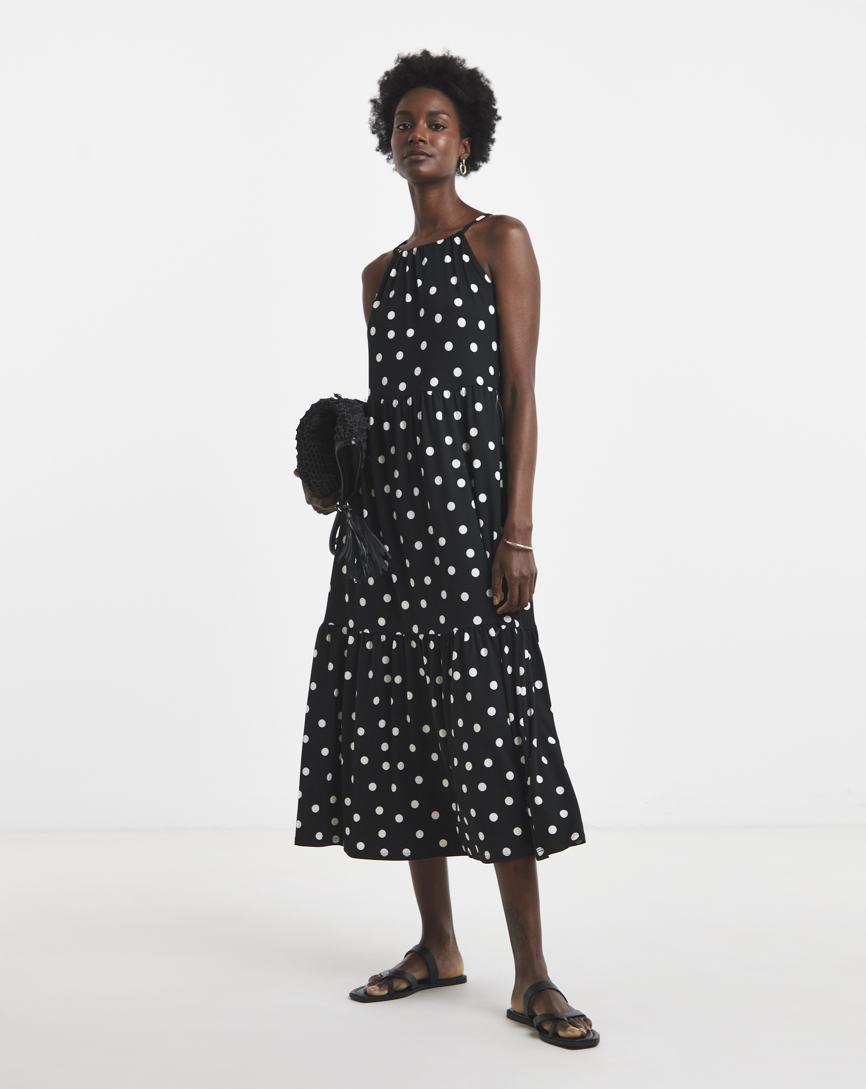 Soft Touch Jersey Halter Neck Maxi Dress