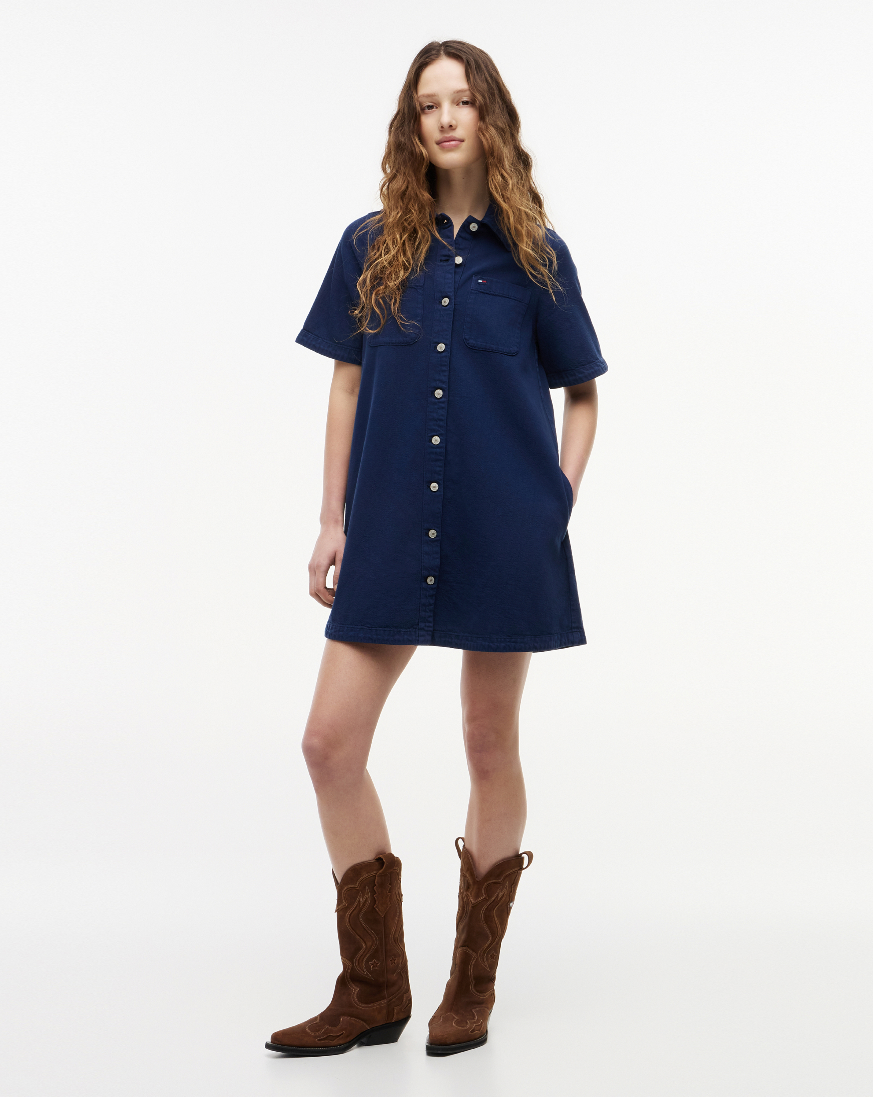 New In - TOMMY JEANS TWILL A-LINE DRESS