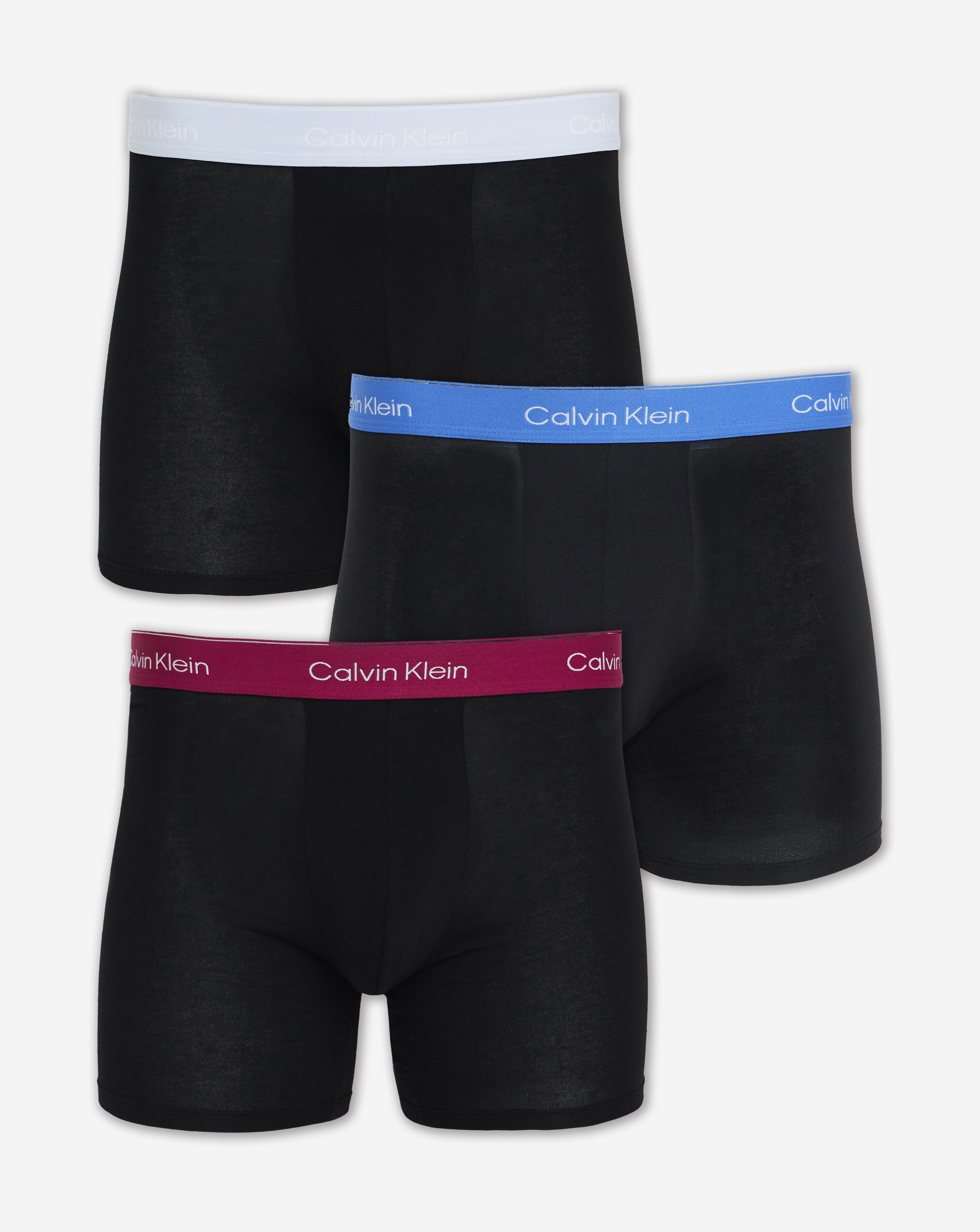 Calvin Klein Men's Boxer Briefs 3 Pack Cotton Elastane Blend XL Black - Image 3