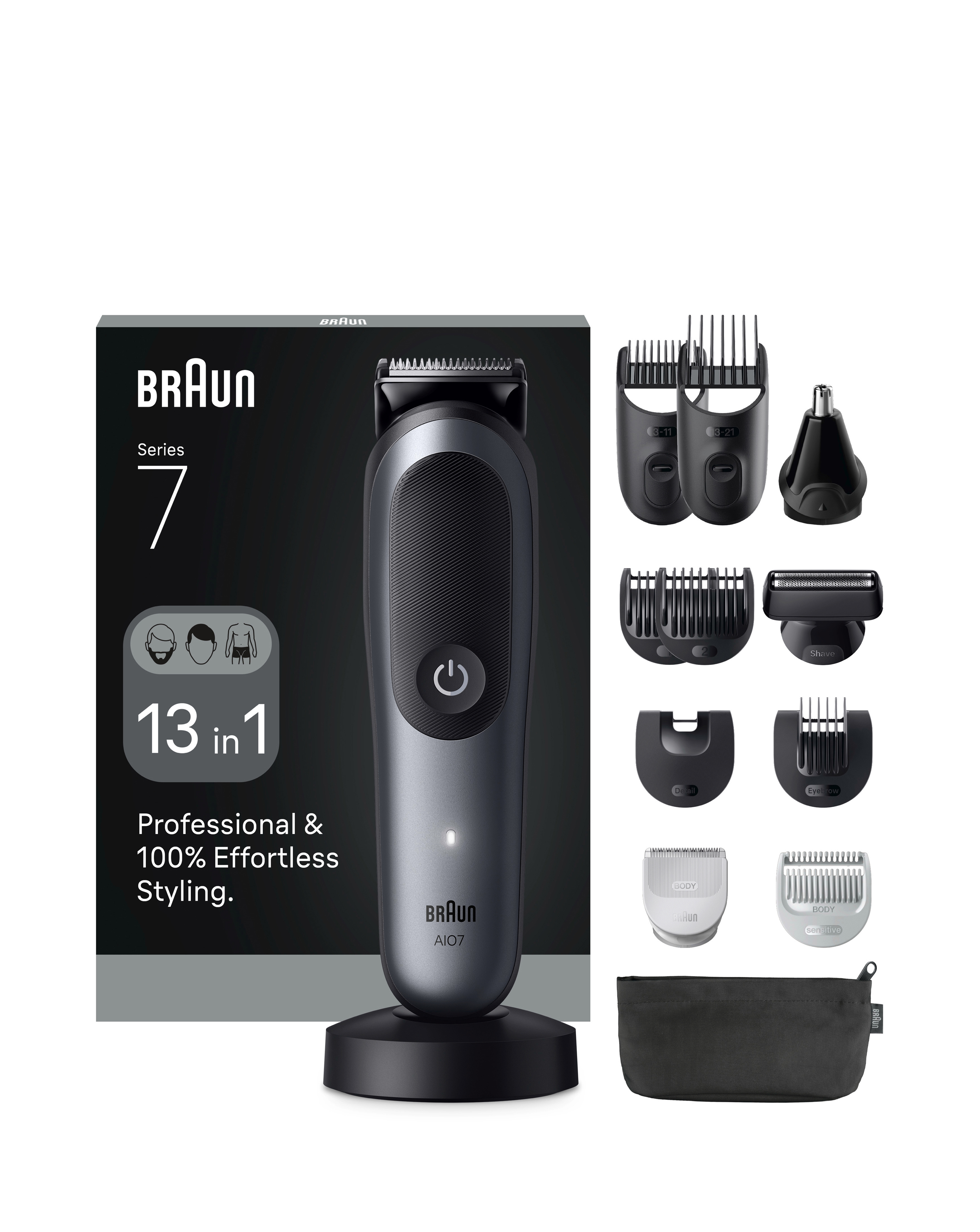 Braun Series 7 AIO7560 13-in-1 Beard & Hair Trimmer Multi-Grooming Kit Men's - Image 12