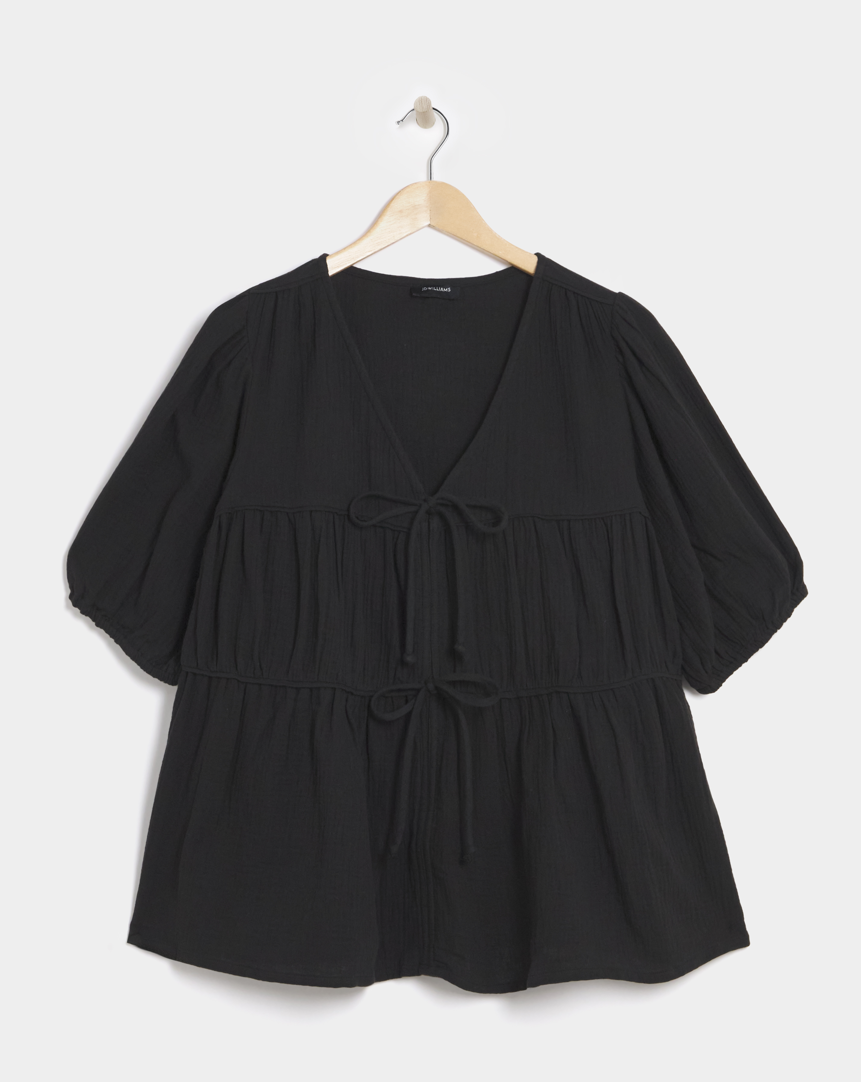 Pure Cotton Tie Front Top