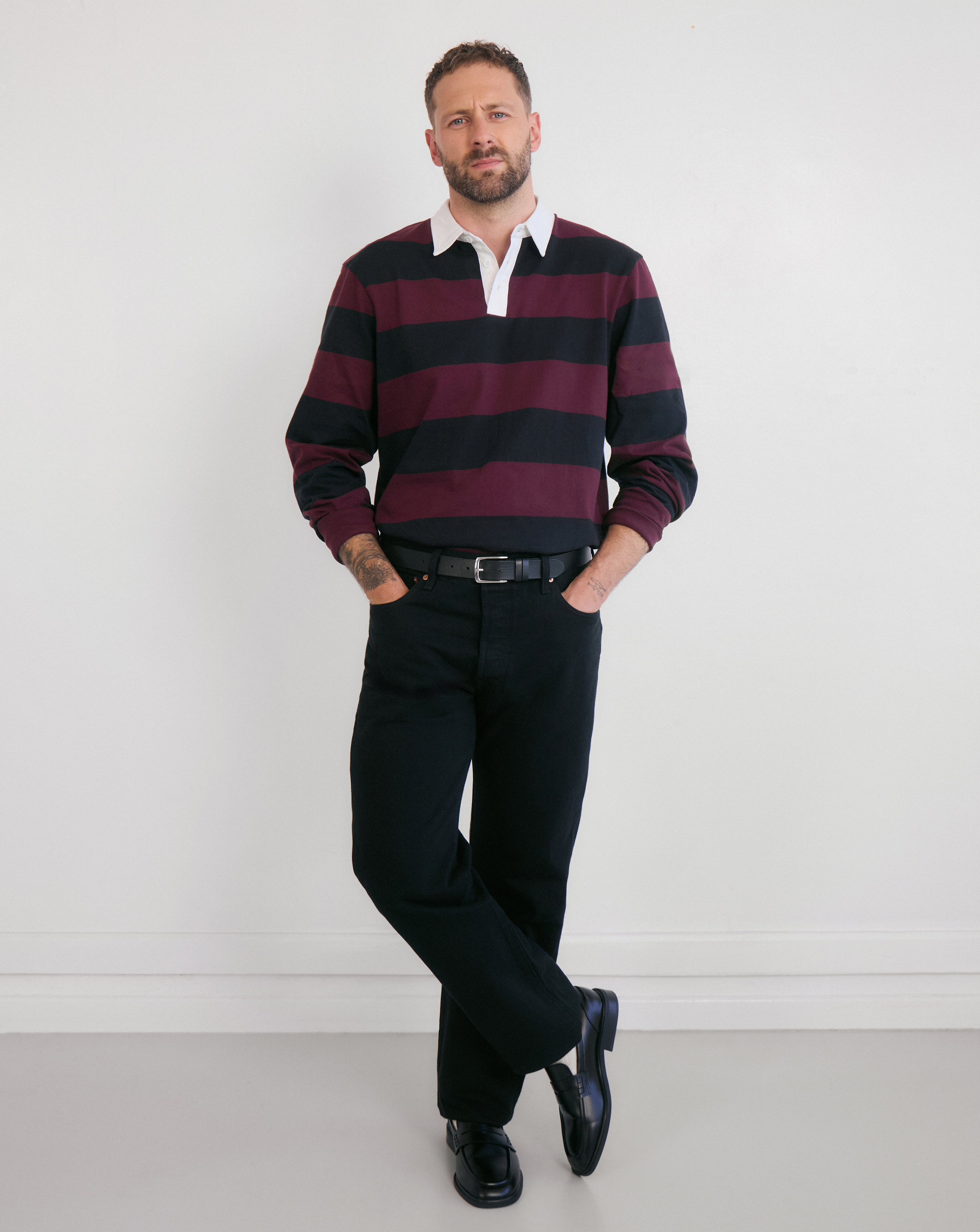 Long Sleeve Rugby Polo-Long