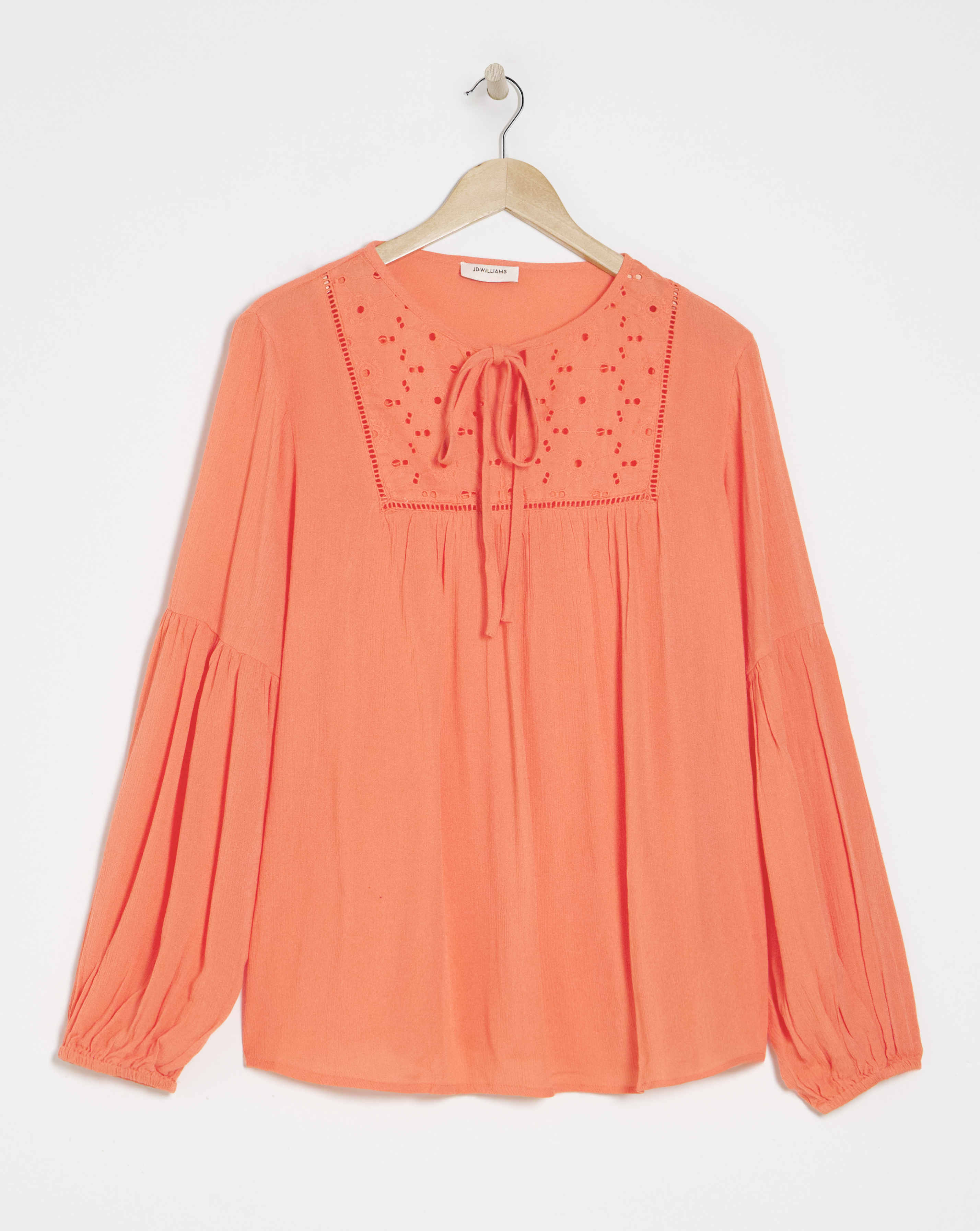Broderie Yoke Trim Blouse