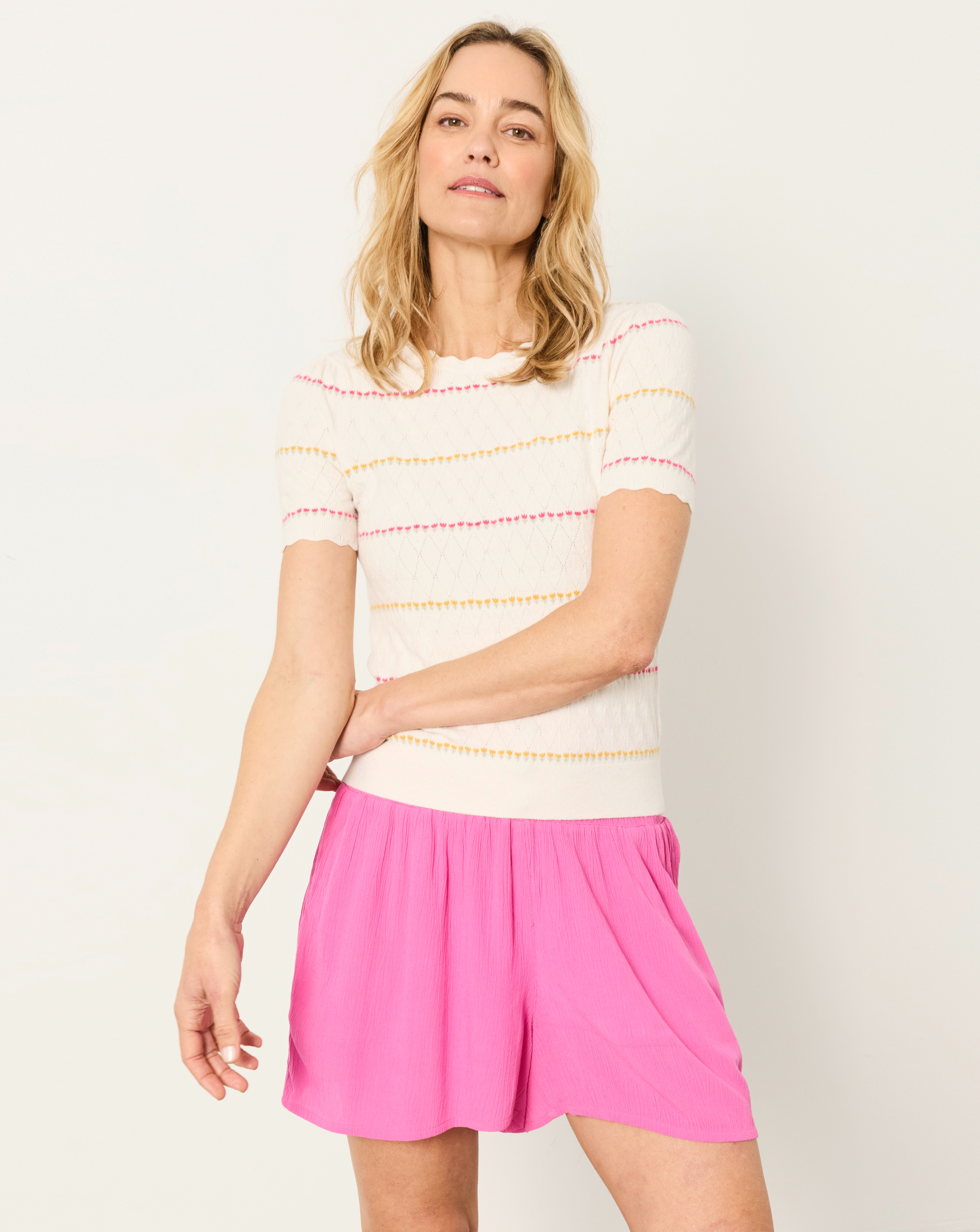 New In - FatFace Fleur Stripe Tee