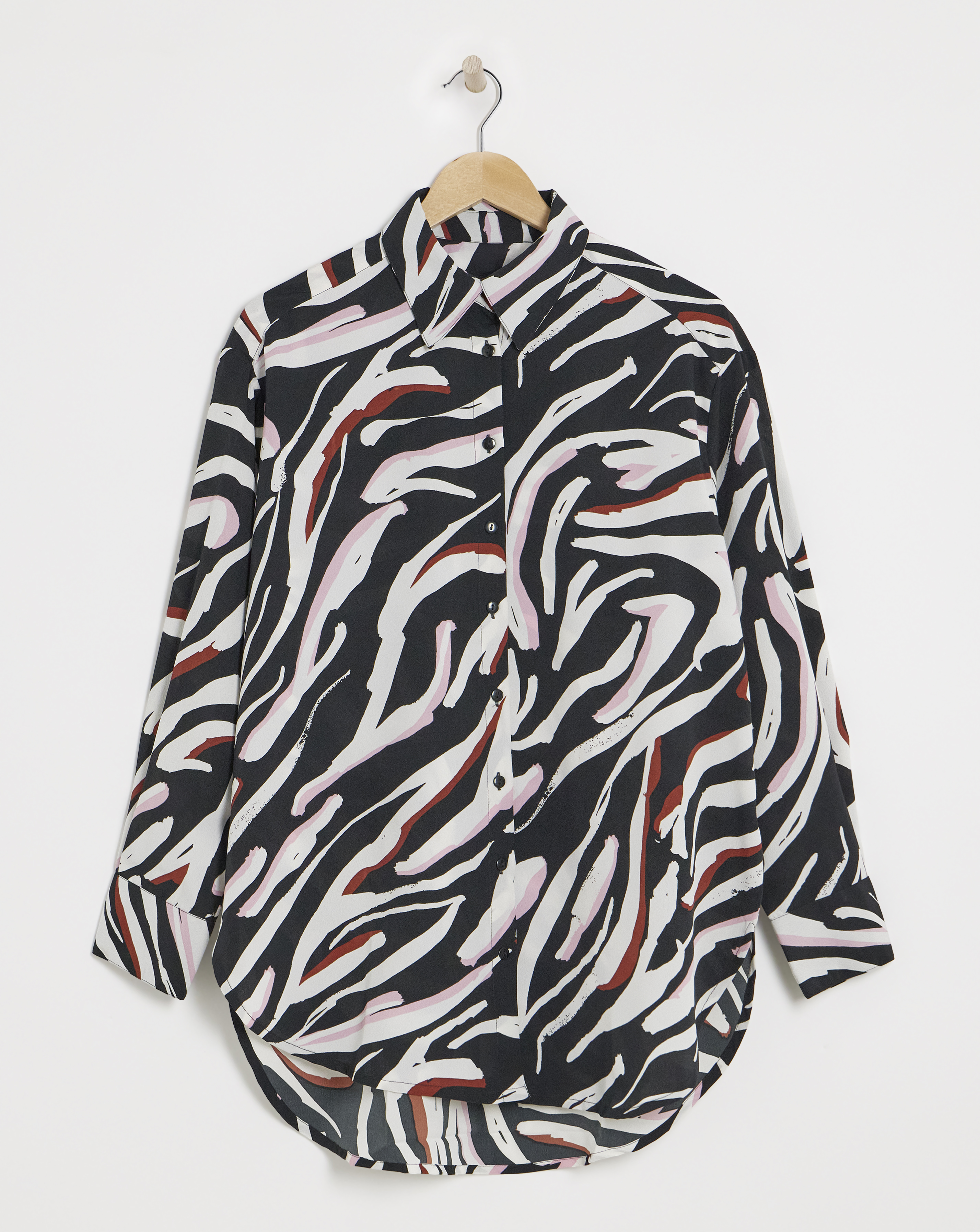 Simply Be Abstract Zebra Print Value Shirt