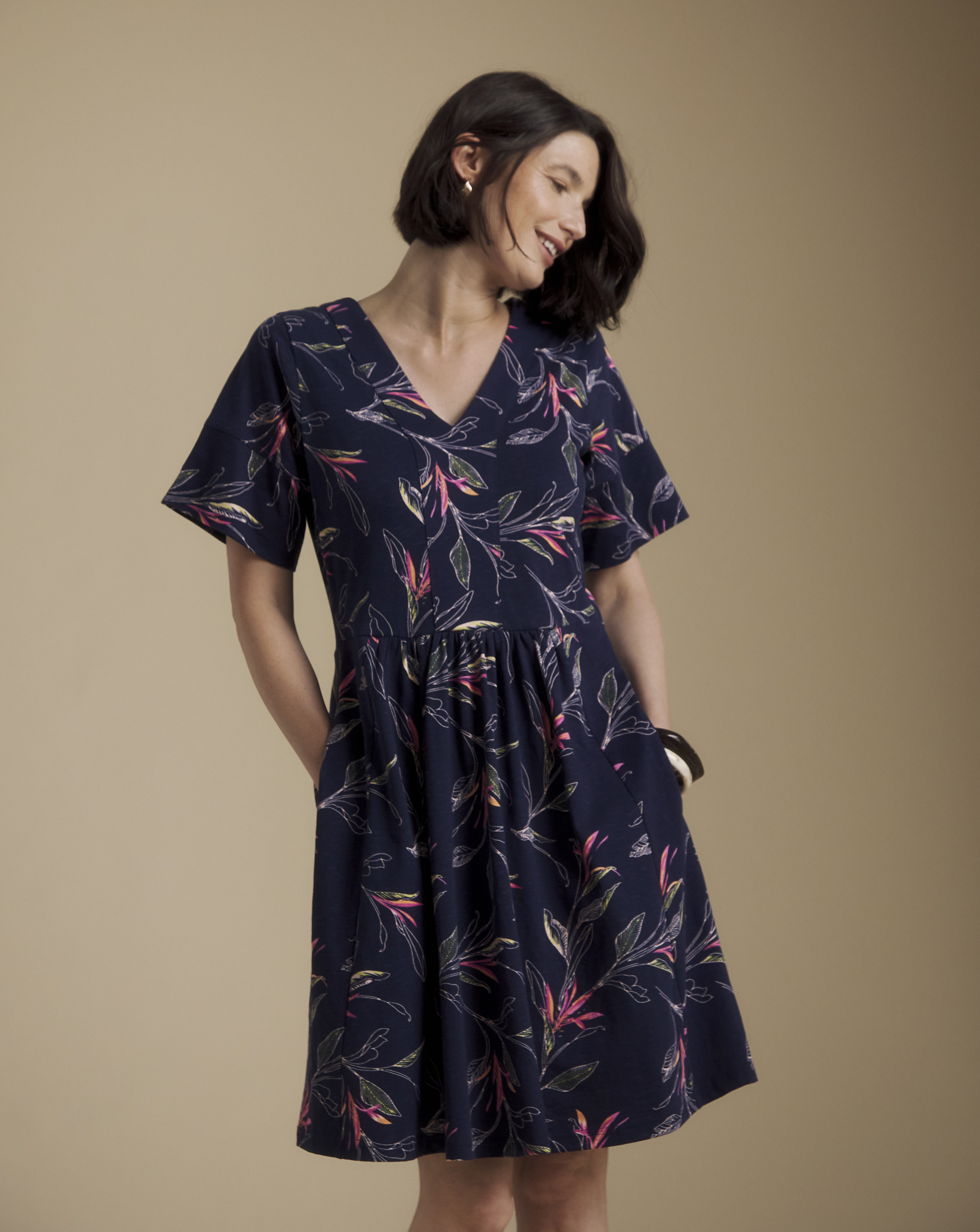 New In - Julipa Printed Cotton Jersey Shift Dress