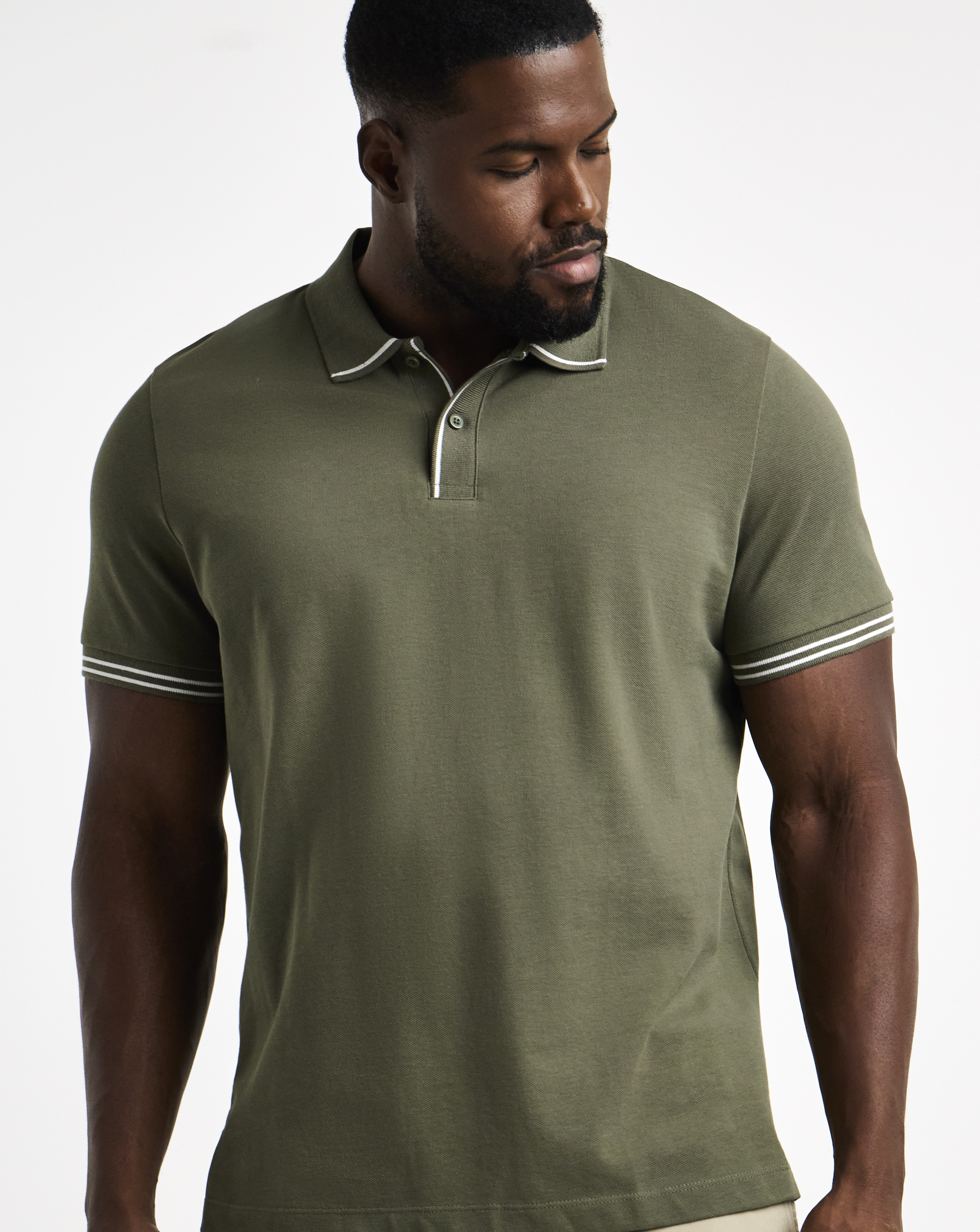 New In - Tipped Pique Polo Long