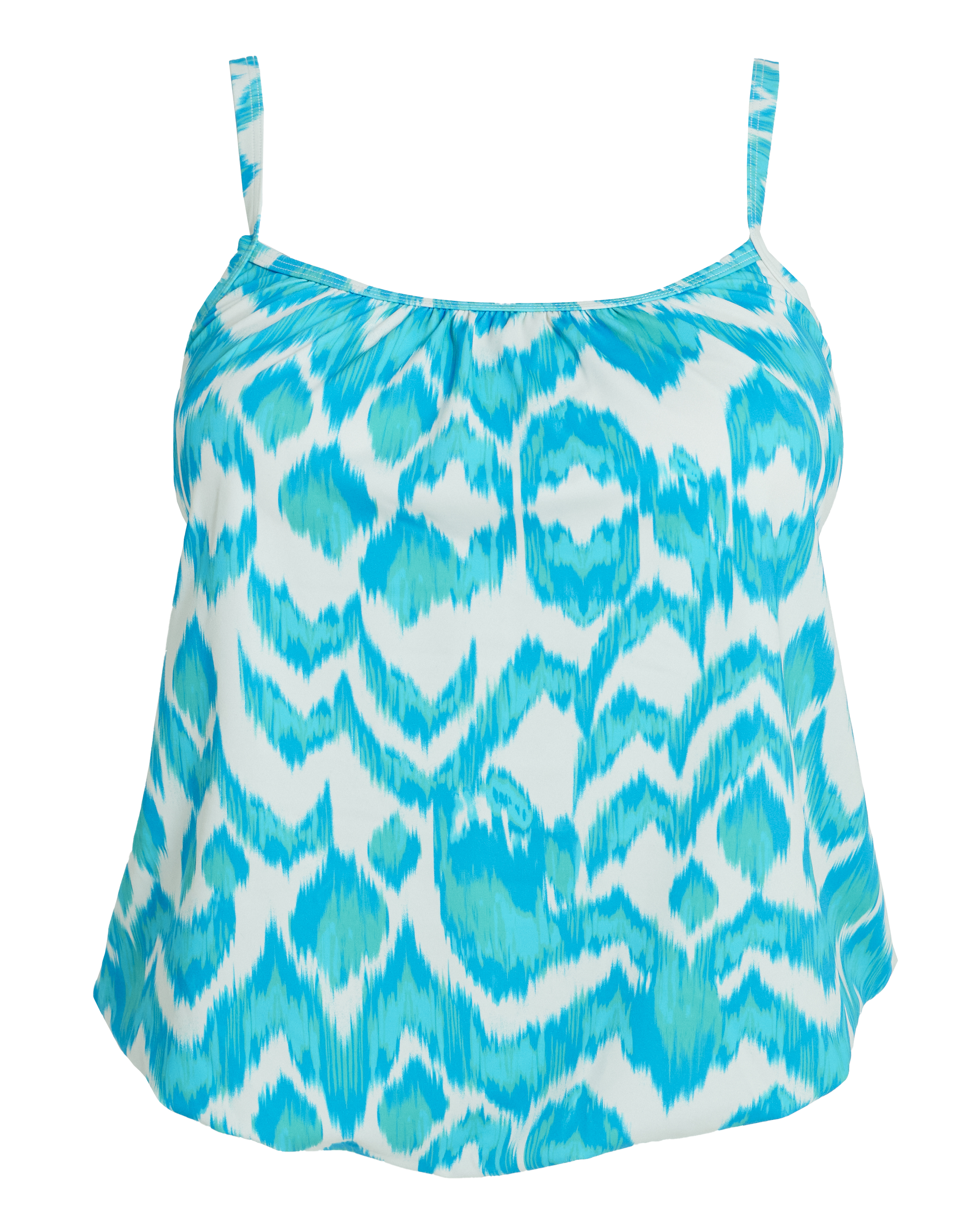 JD Williams Ikat Print Blouson Tankini Top