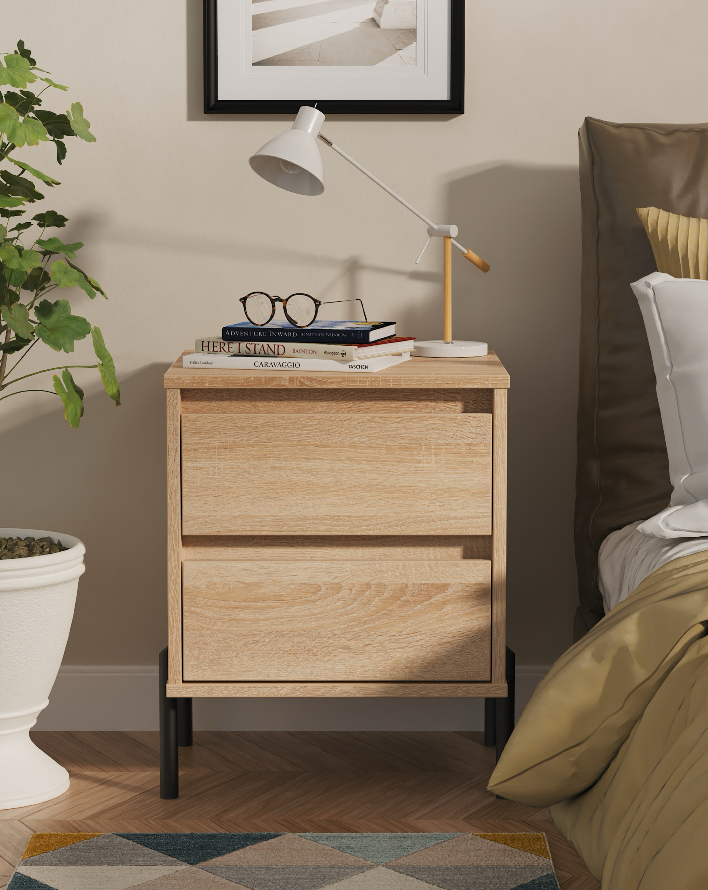 Sloan 2 Drawer Bedside