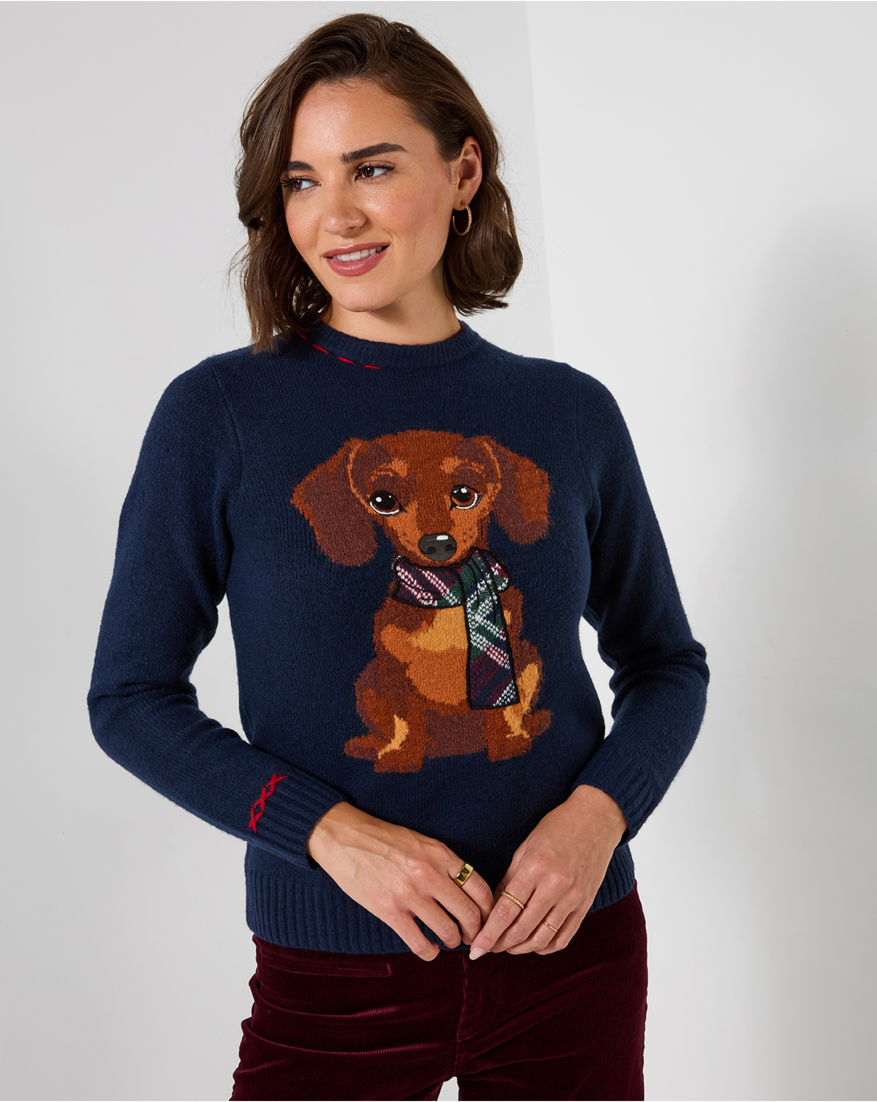 Joe Browns Trixie Embroidered Dog Jumper
