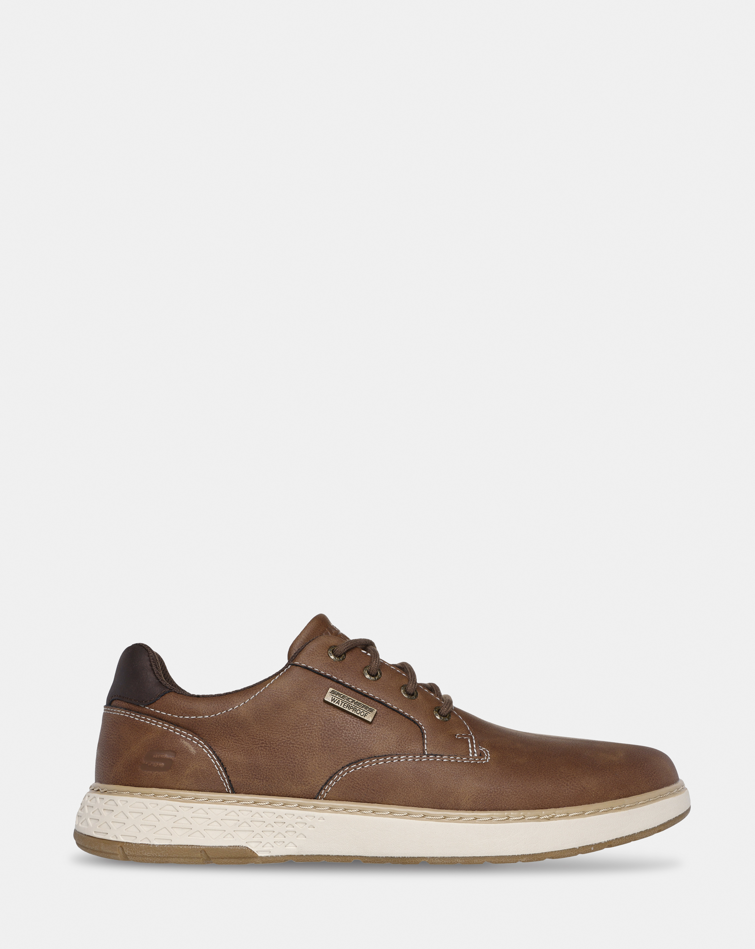 Skechers Men's Brown Waterproof Garlan Shoe Wide Fit