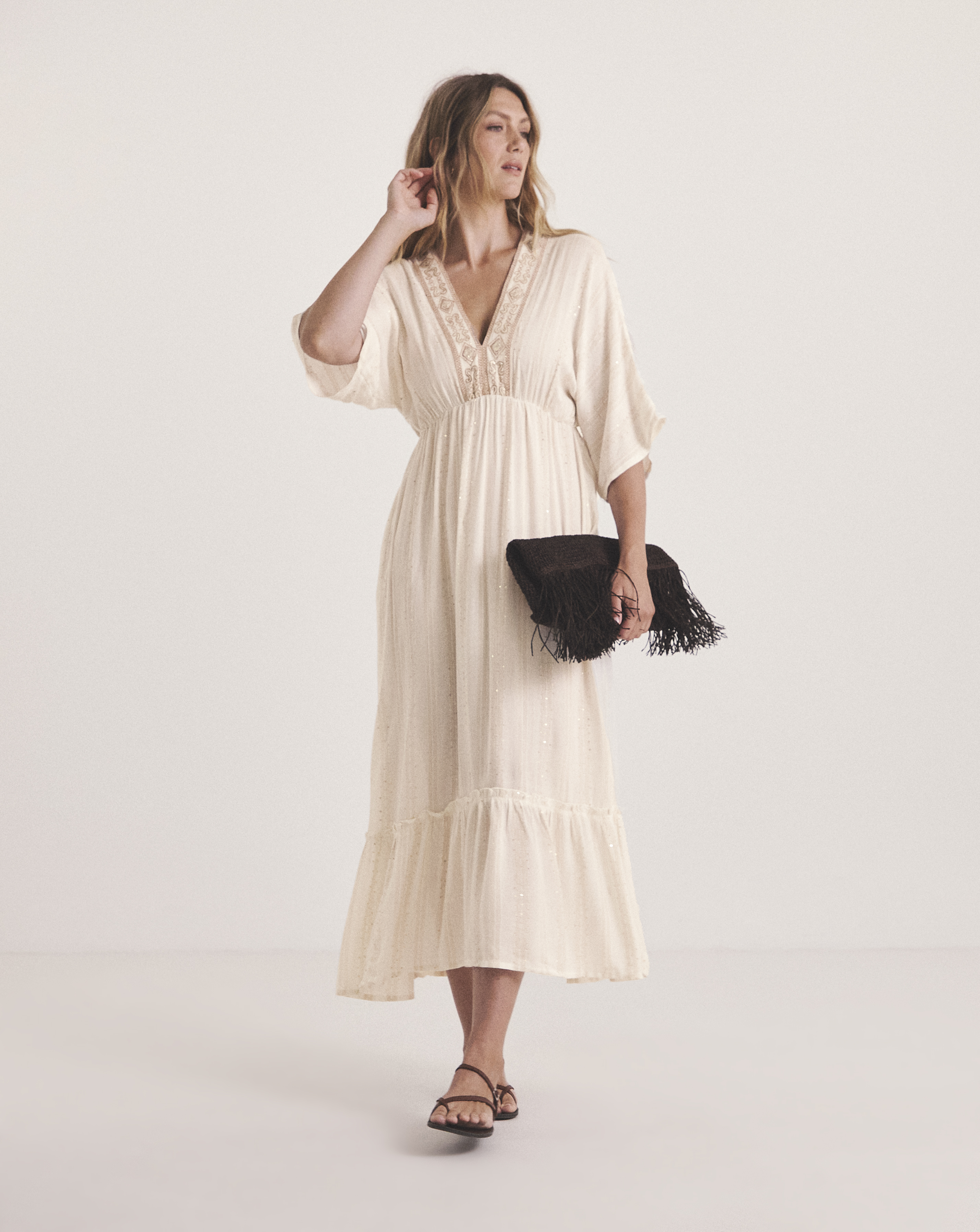 Magisculpt Lurex Maxi Beach Kaftan