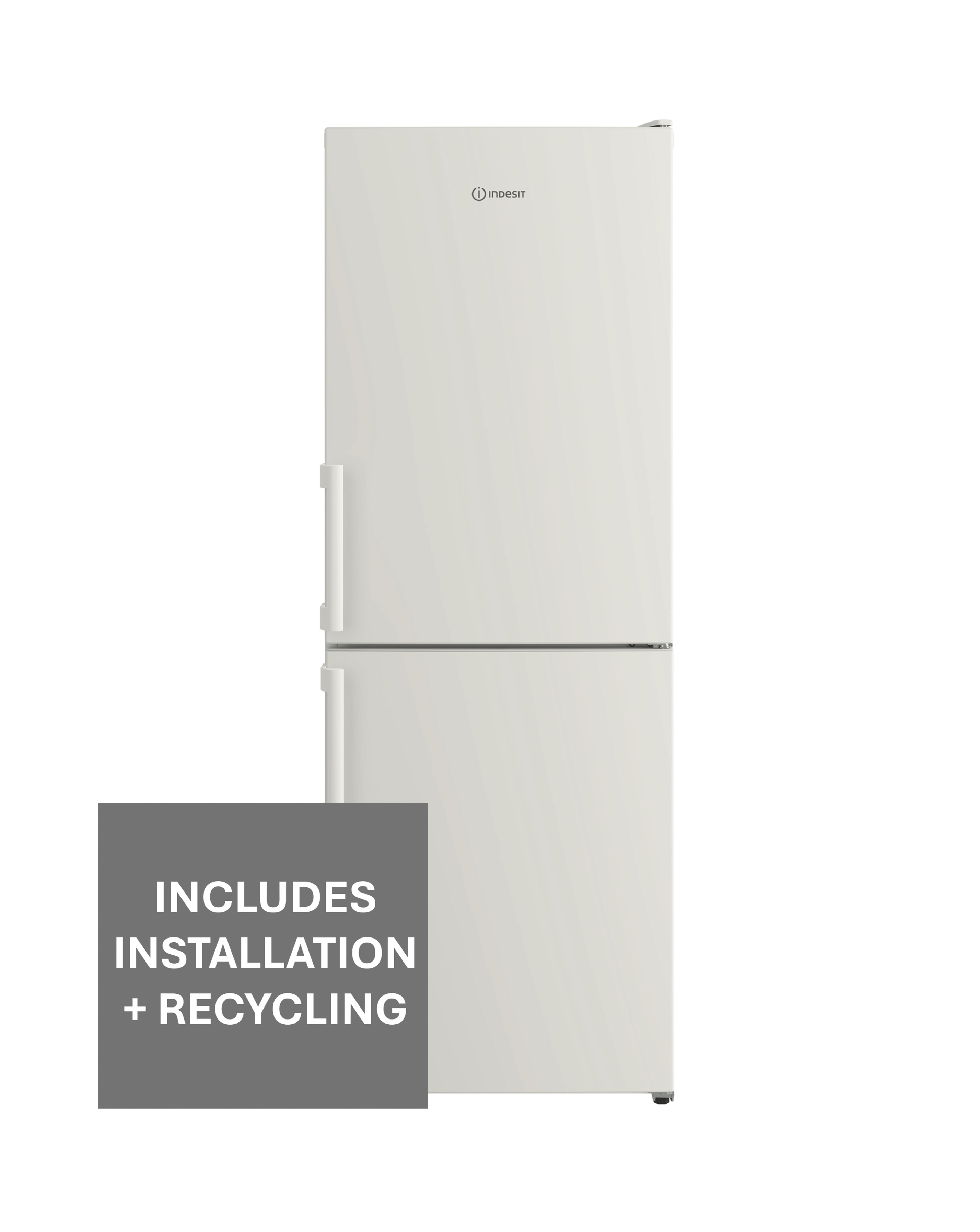 Indesit IB55532WUK Combi Fridge Freezer White + Install
