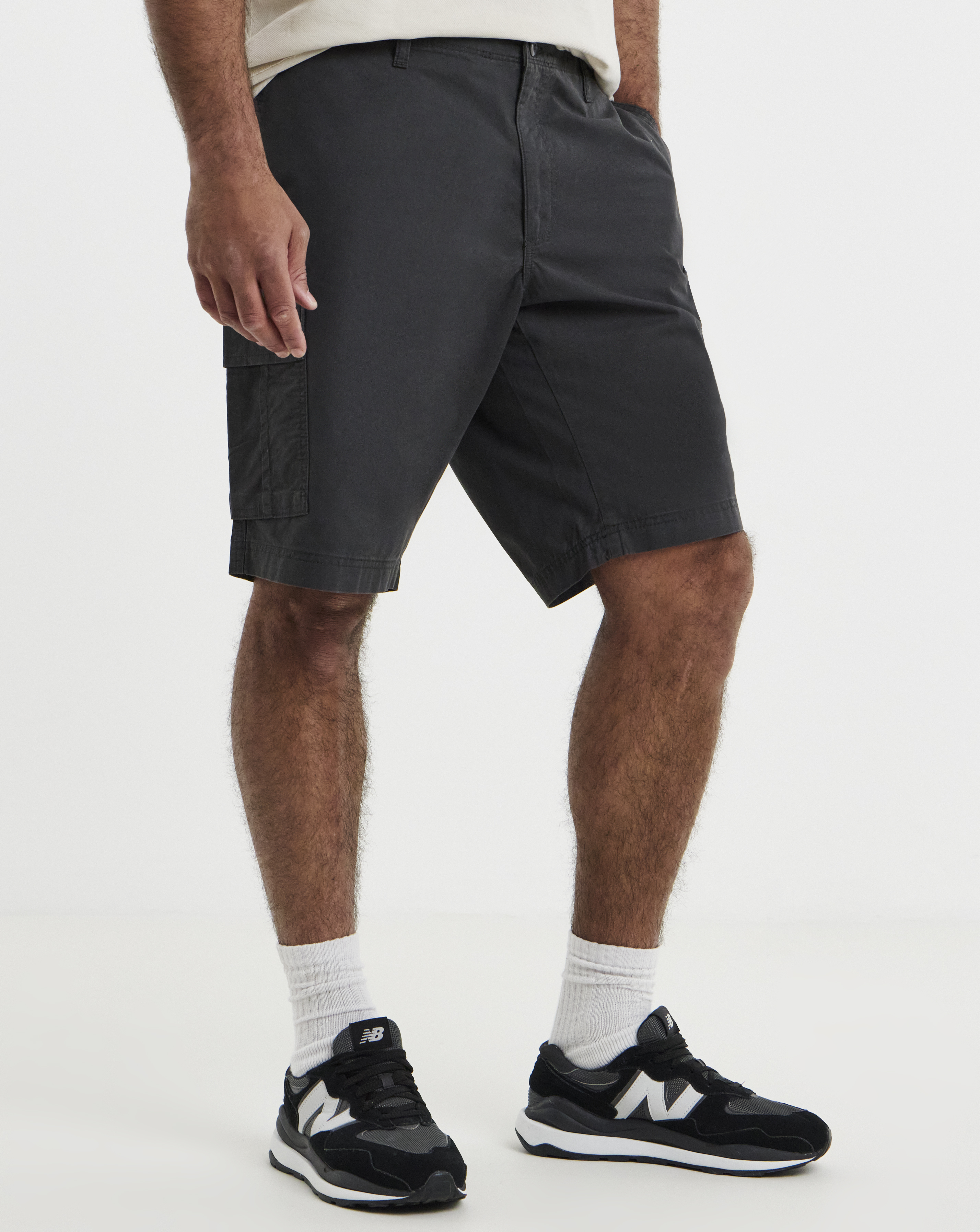 Jack & Jones Men's Cargo Shorts - Grey - Size 42