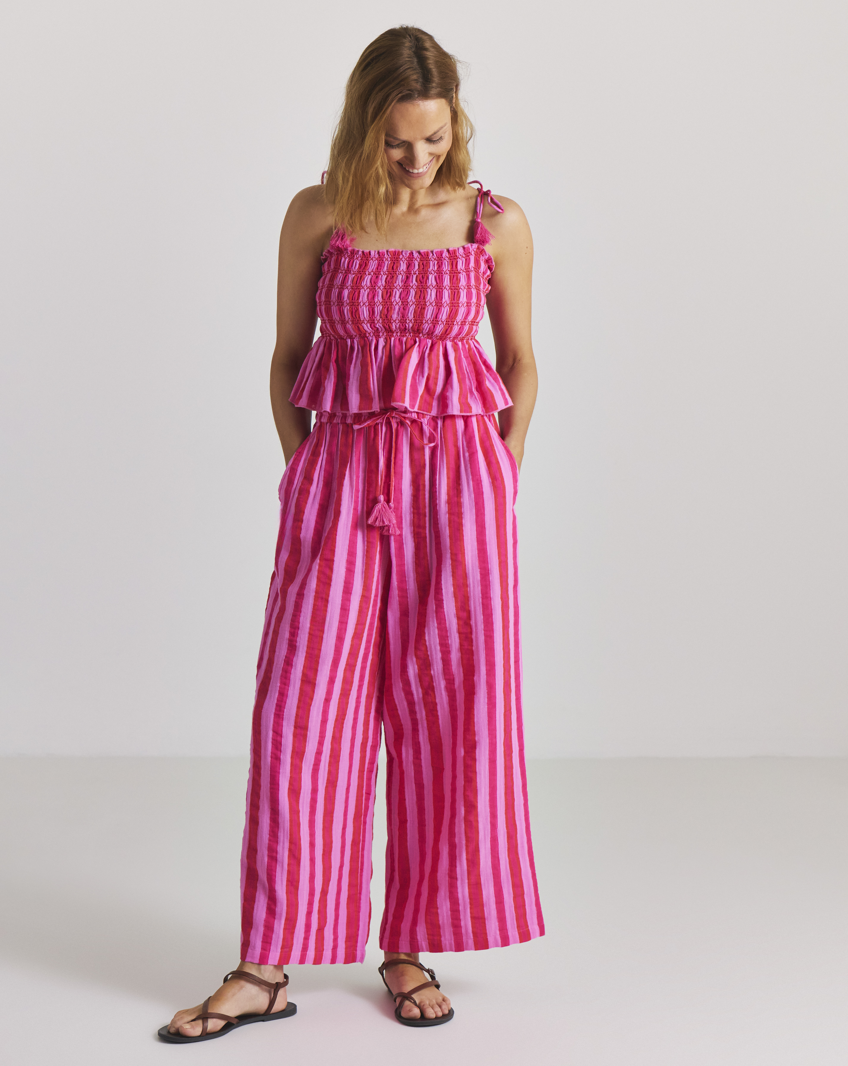 Stripe Beach Trouser And Top Coord