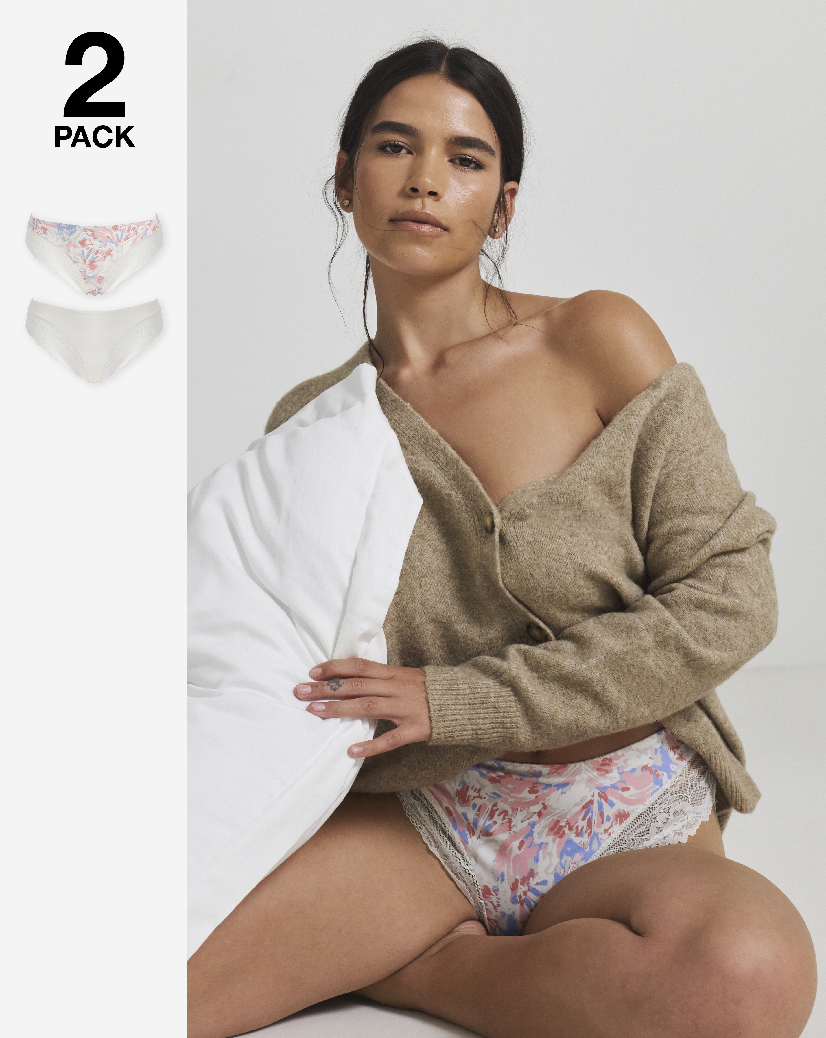 2 Pack Adrianne Midi Briefs