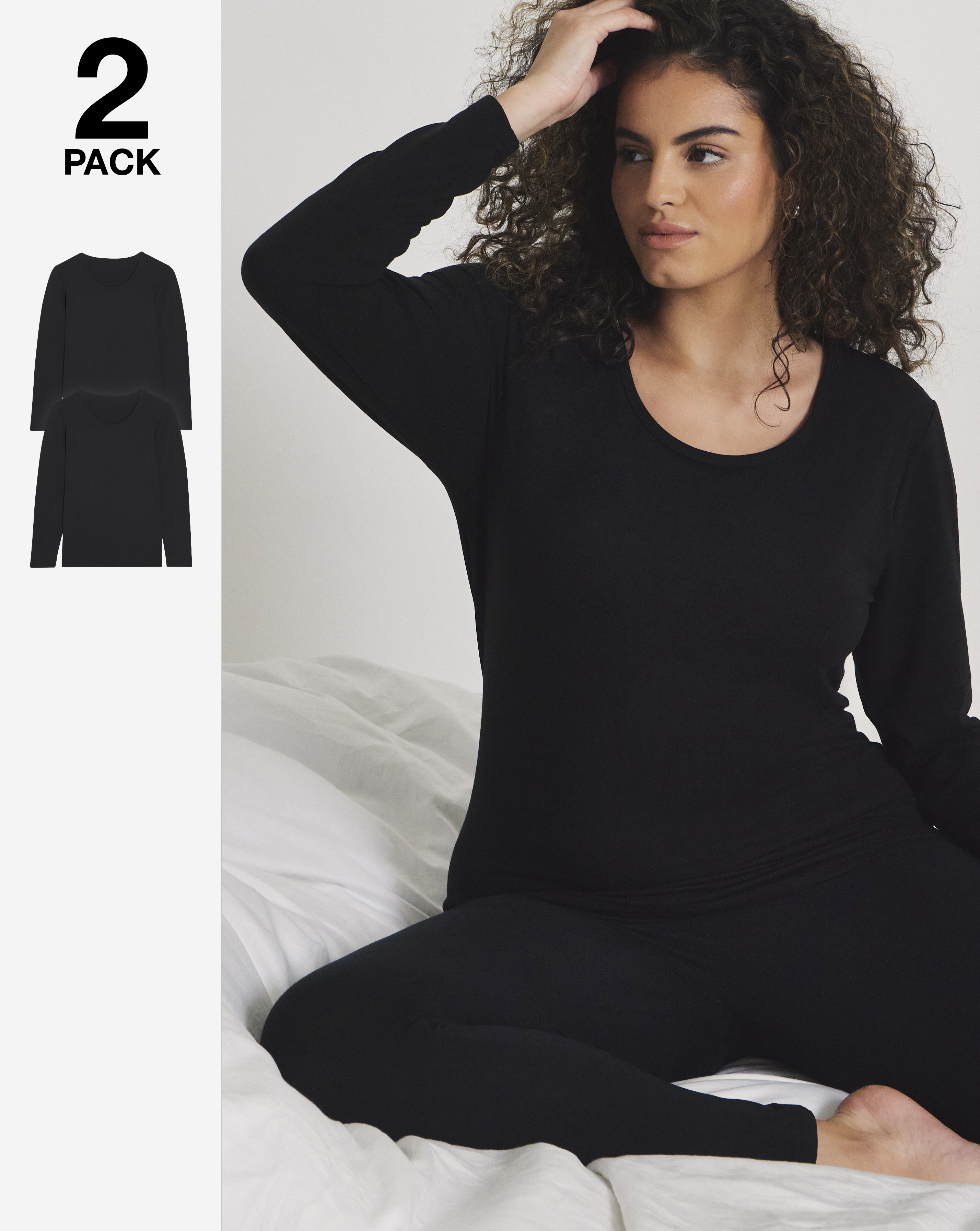 2 Pack Thermal Long Sleeve Tops