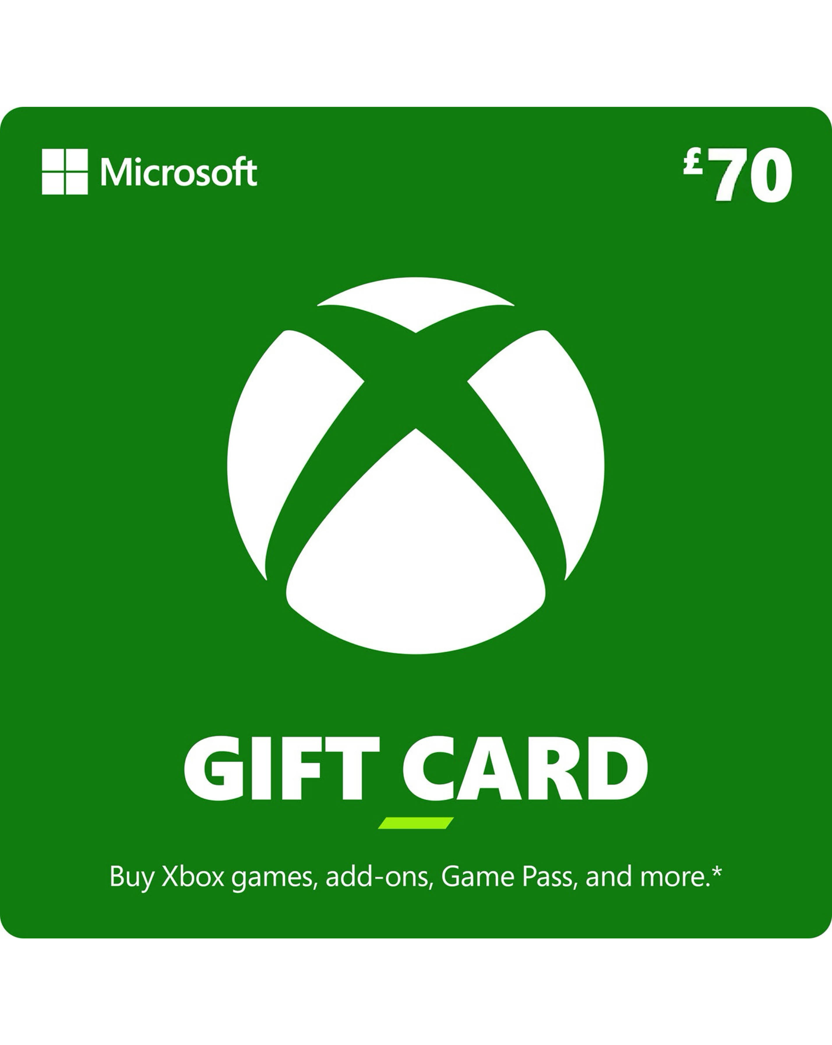 New In - Xbox 70 Gift Card (Digital Download)