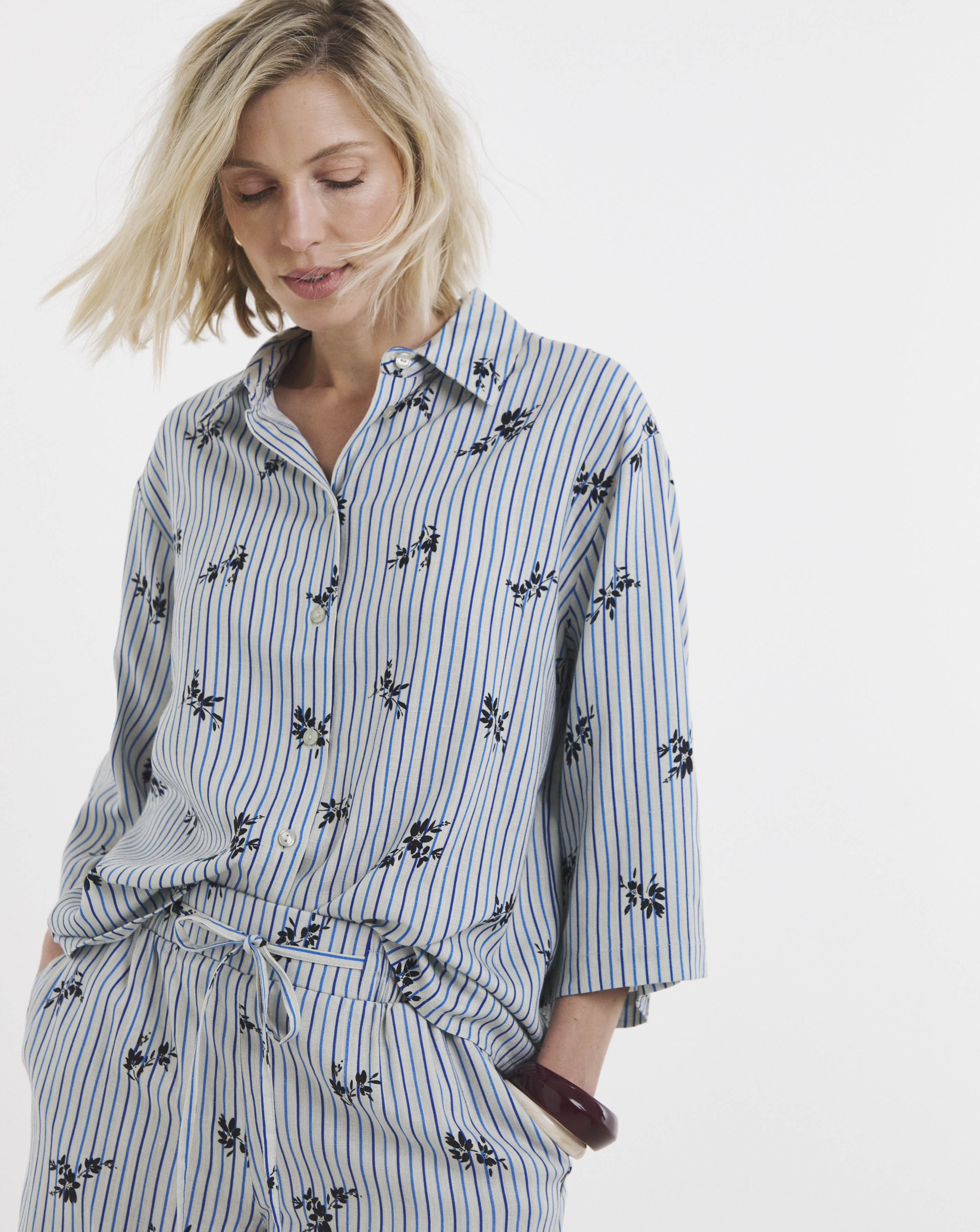 New In - Linen Mix Half Sleeve Shirt