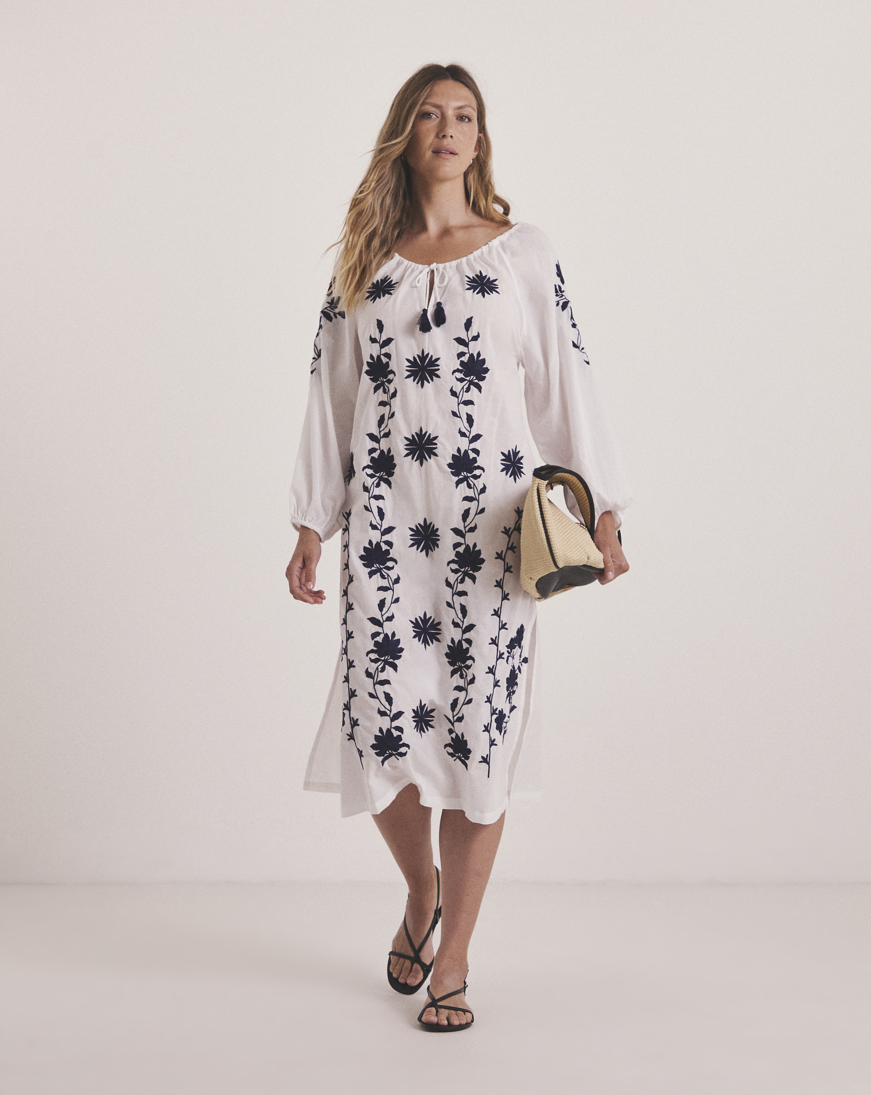 Joanna Hope Embroidered Beach Dress