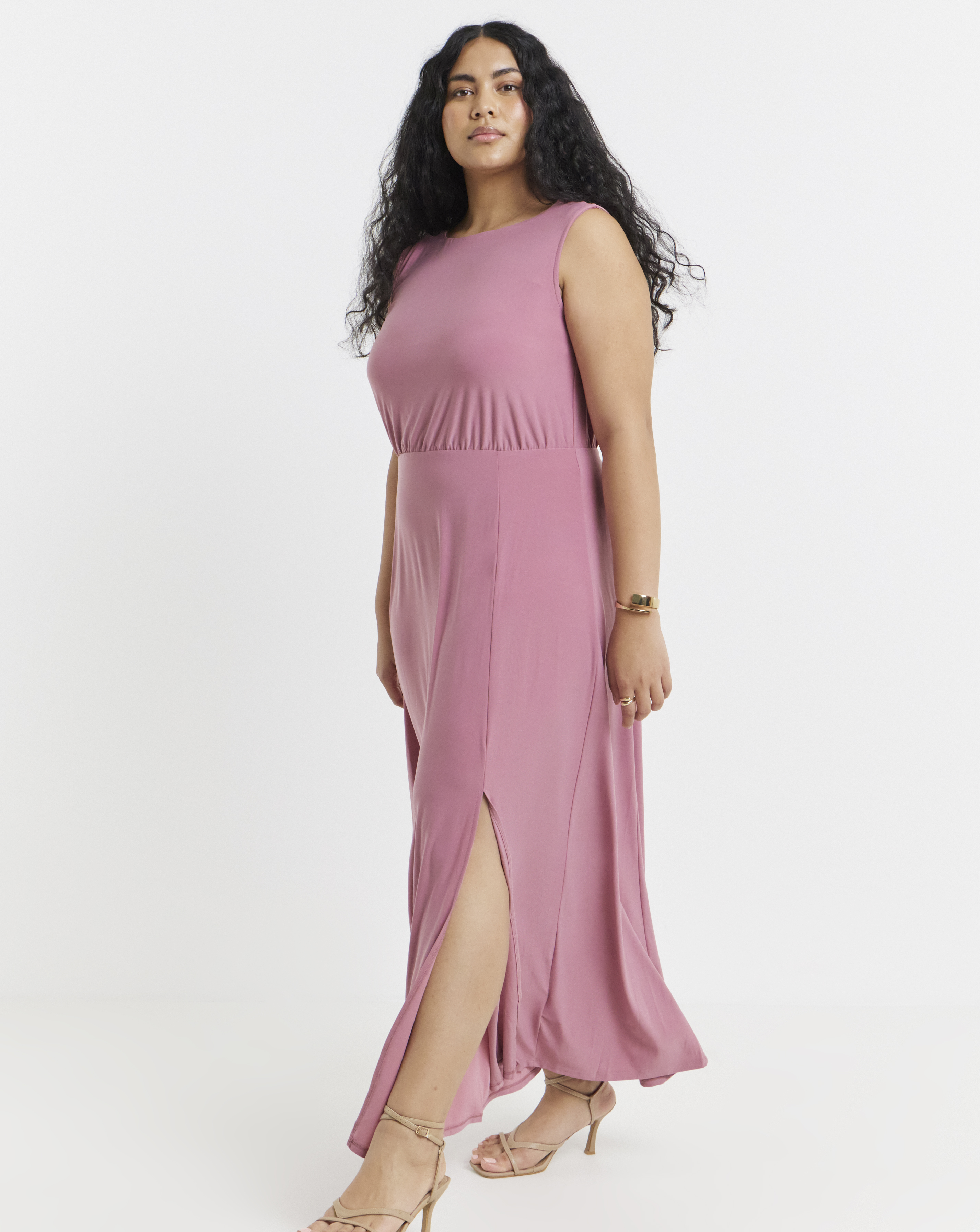 Simply Be - Women's Cowl Back Bridesmaid Dress - Size 18 - Pink - 95% Polyester 5% Elastane