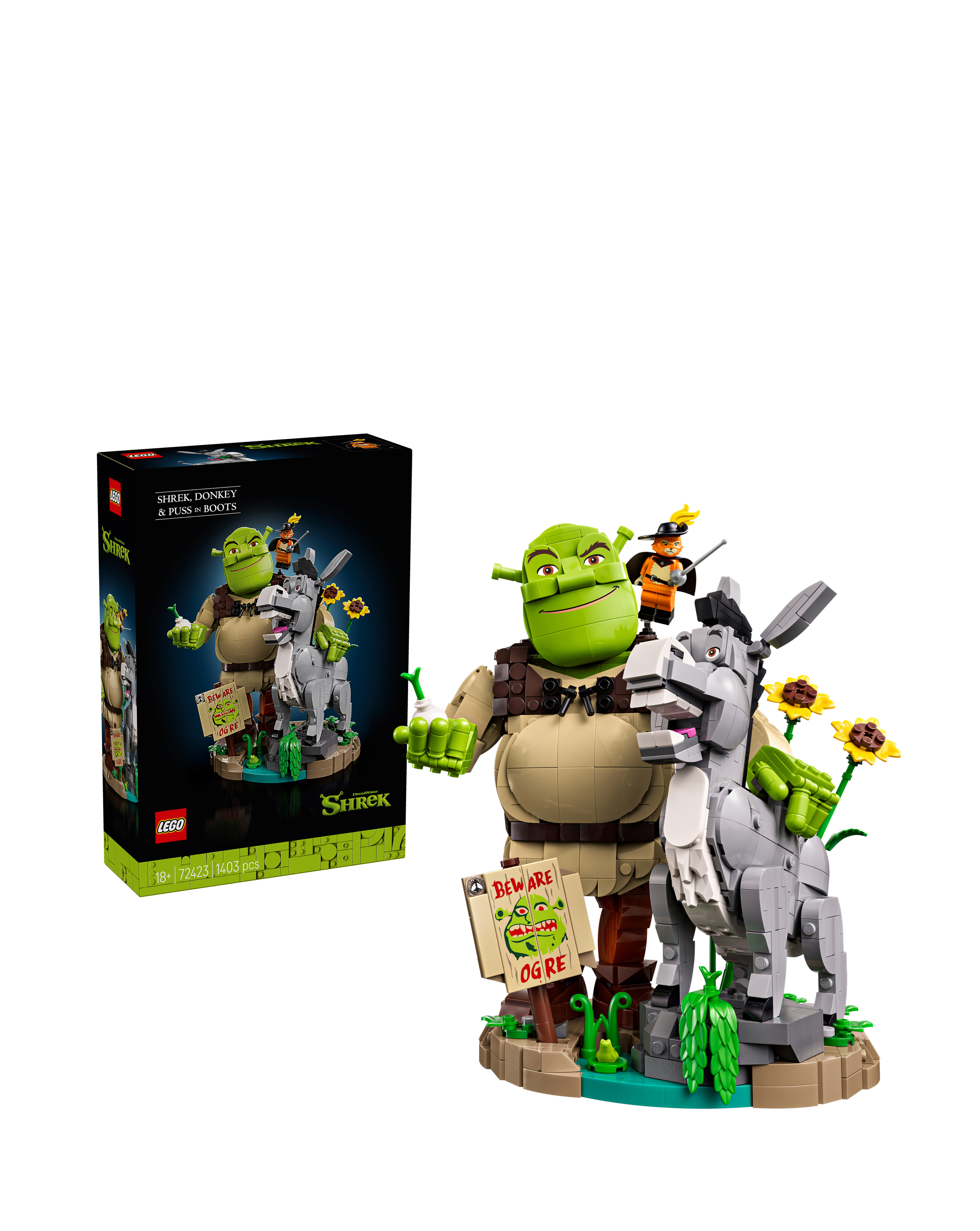 LEGO Shrek Donkey & Puss in Boots Model