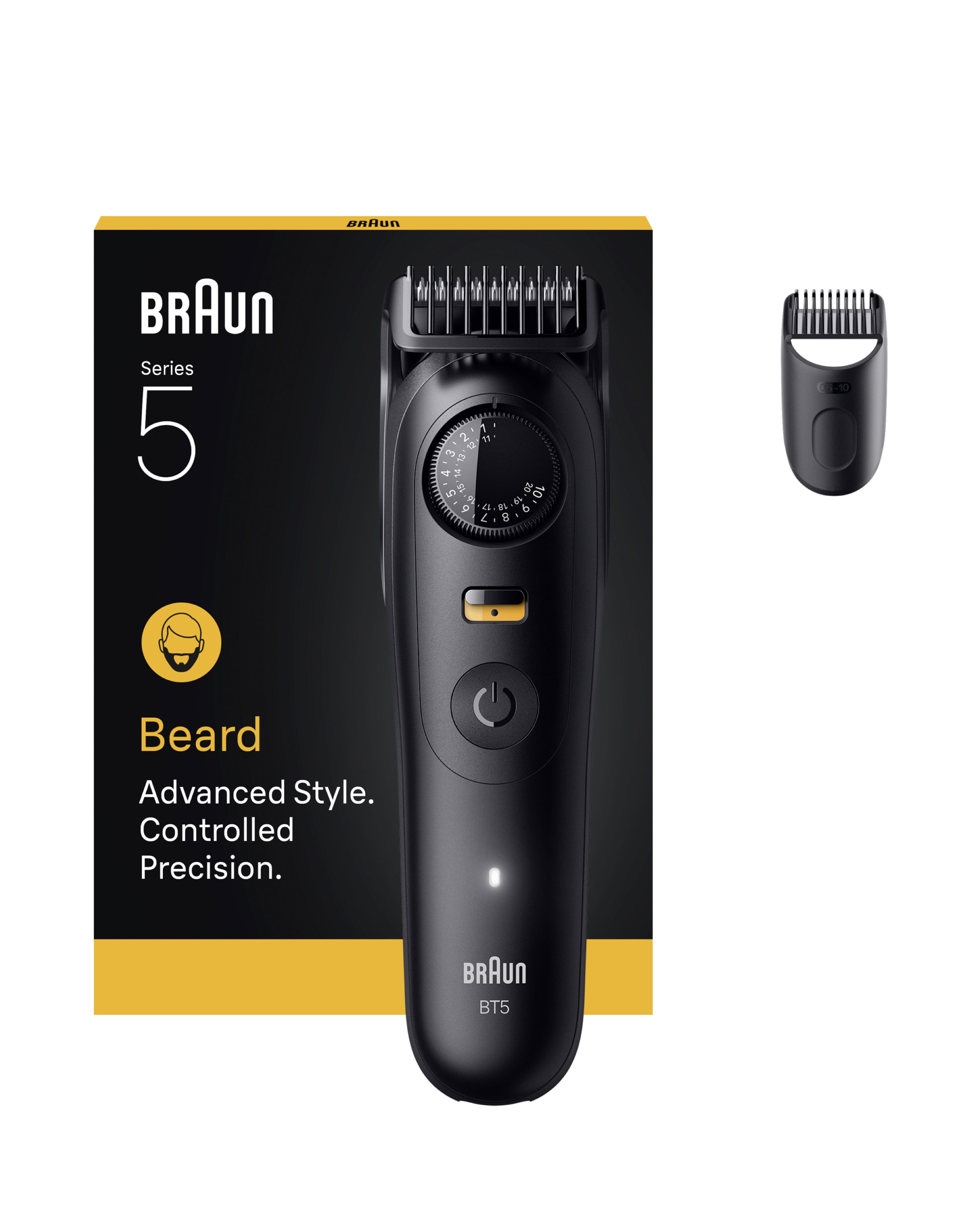 Braun Beard Trimmer Series 5, +2 Styling Tools, 20 Lengths, Sharp Blade, Bt5500, Black,Top Gift Picks - Image 11