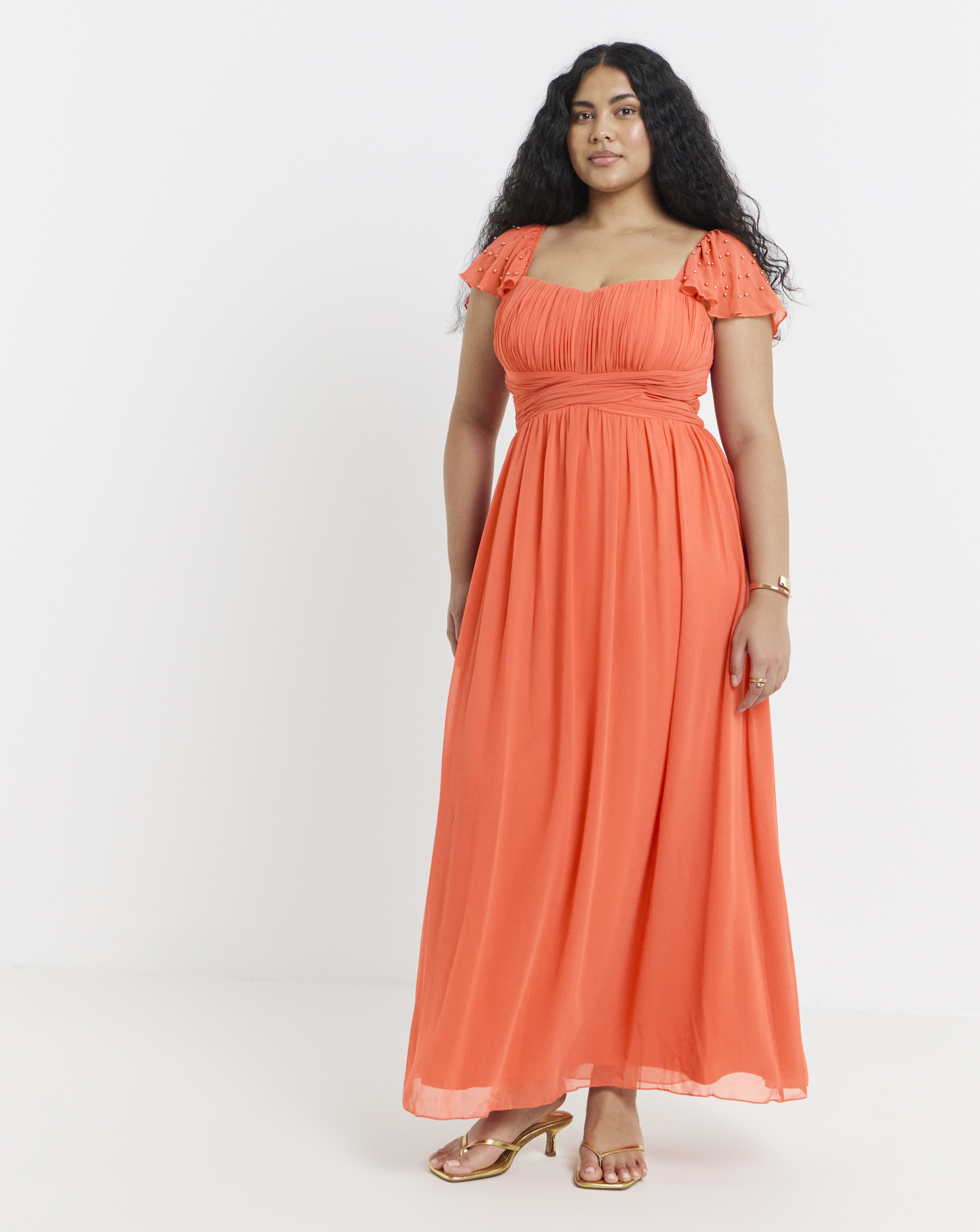 Little Mistress Frilled Sleeve Dress