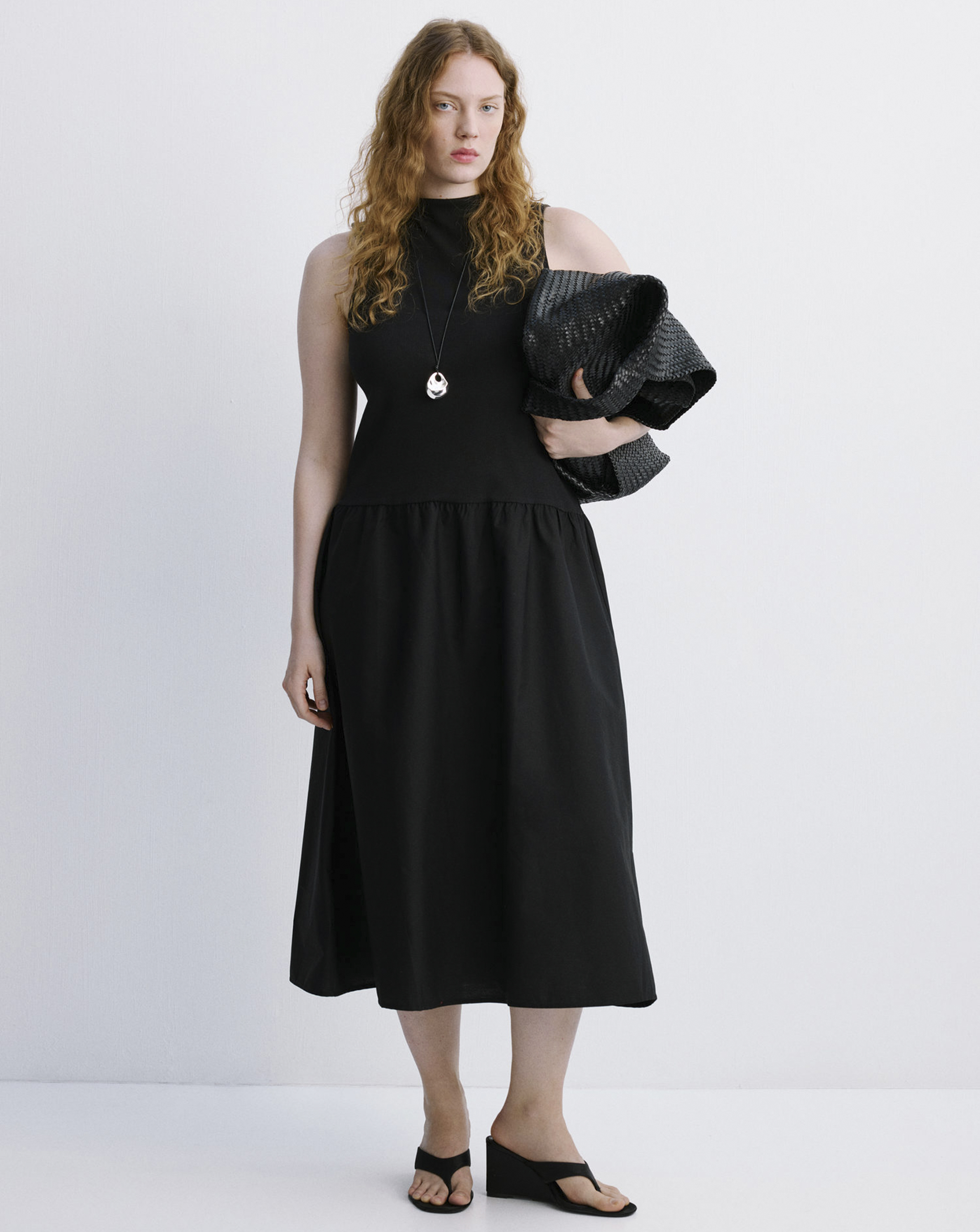 New In - Mango Contrast-Bodice Dress
