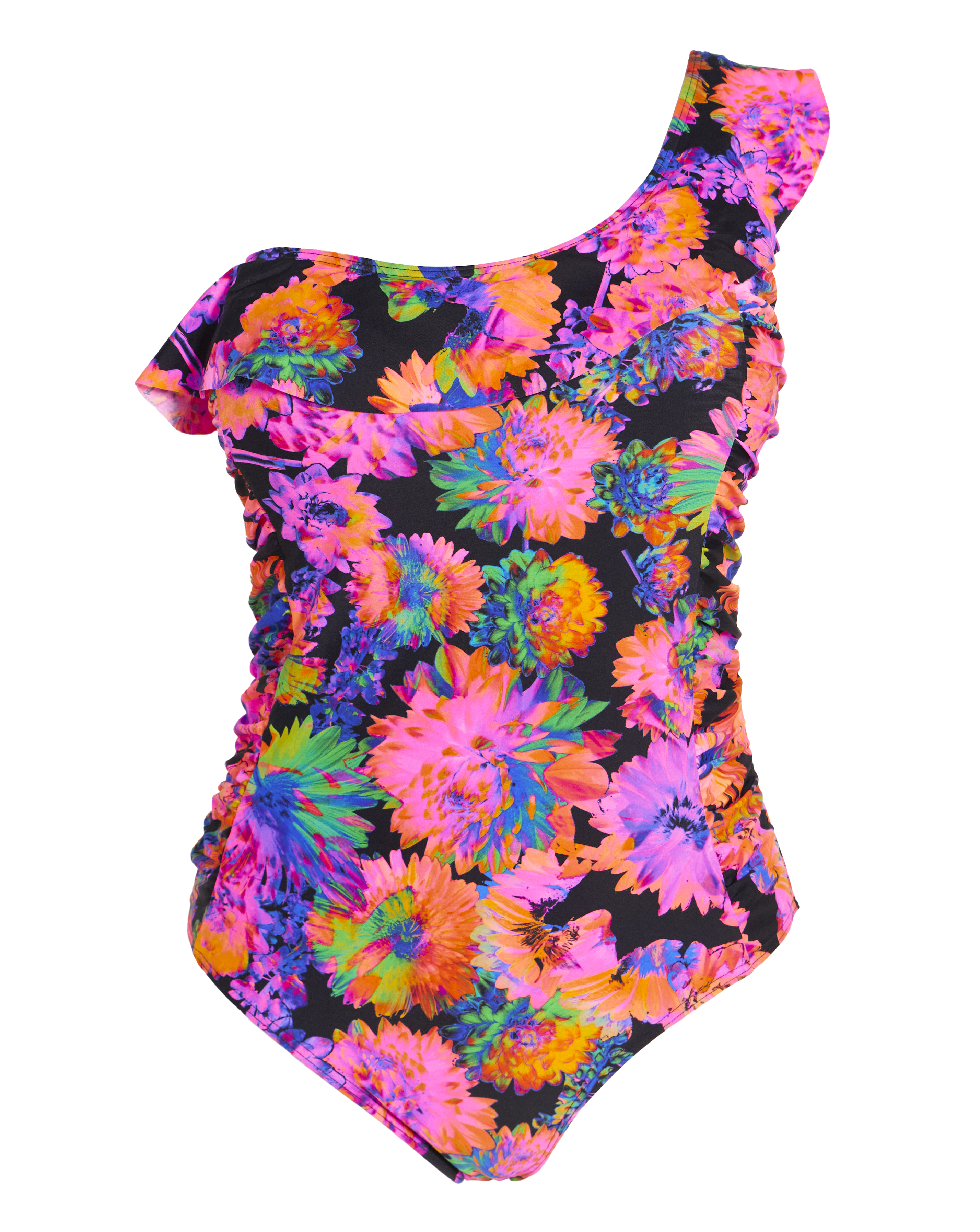 One Shoulder Tummy Control Swimsuit