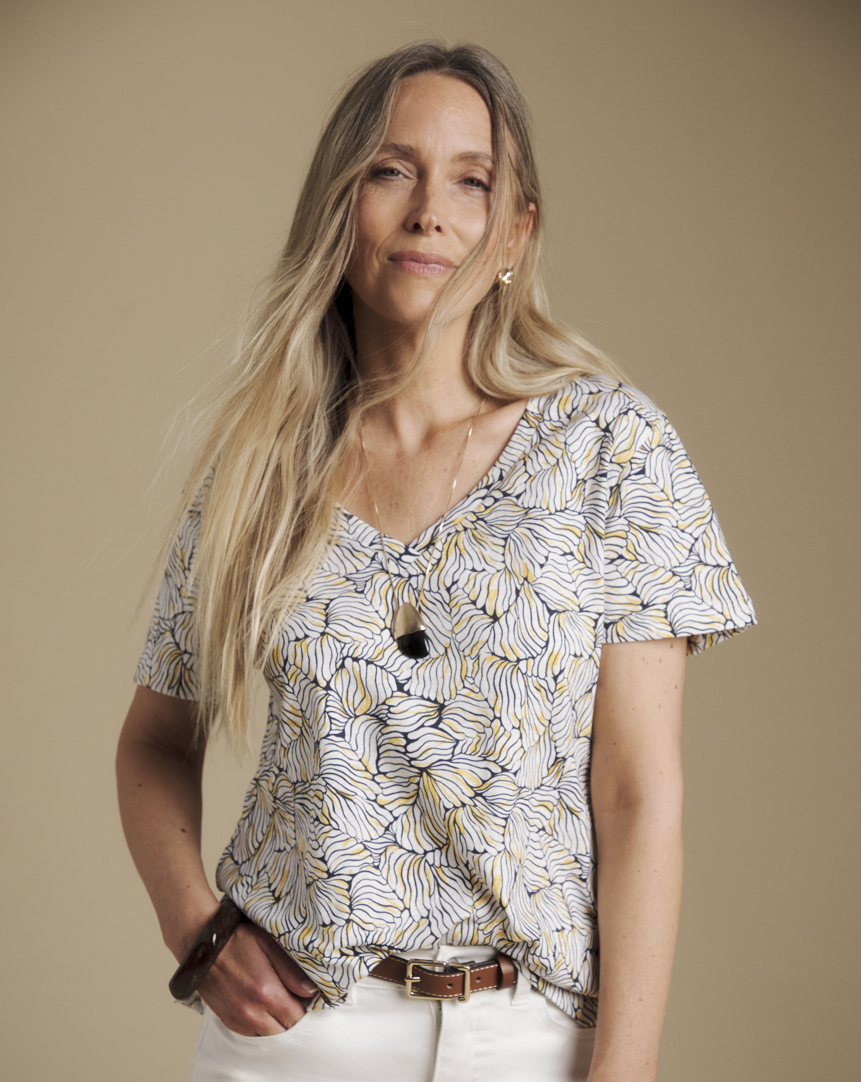 Julipa Pure Cotton V Neck T-Shirt