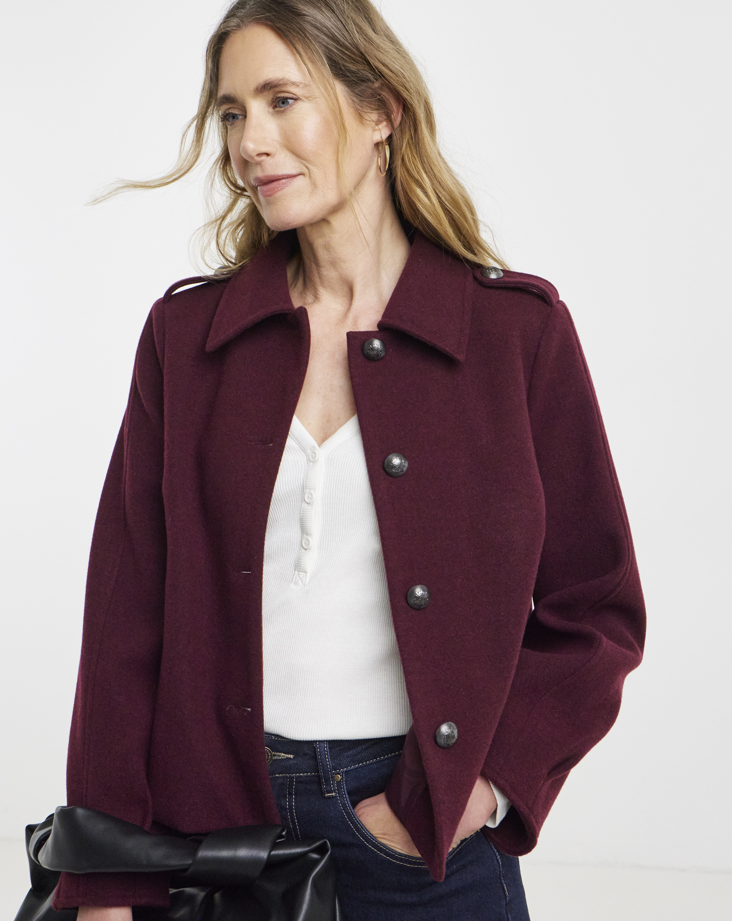 Short Button Front Jacket