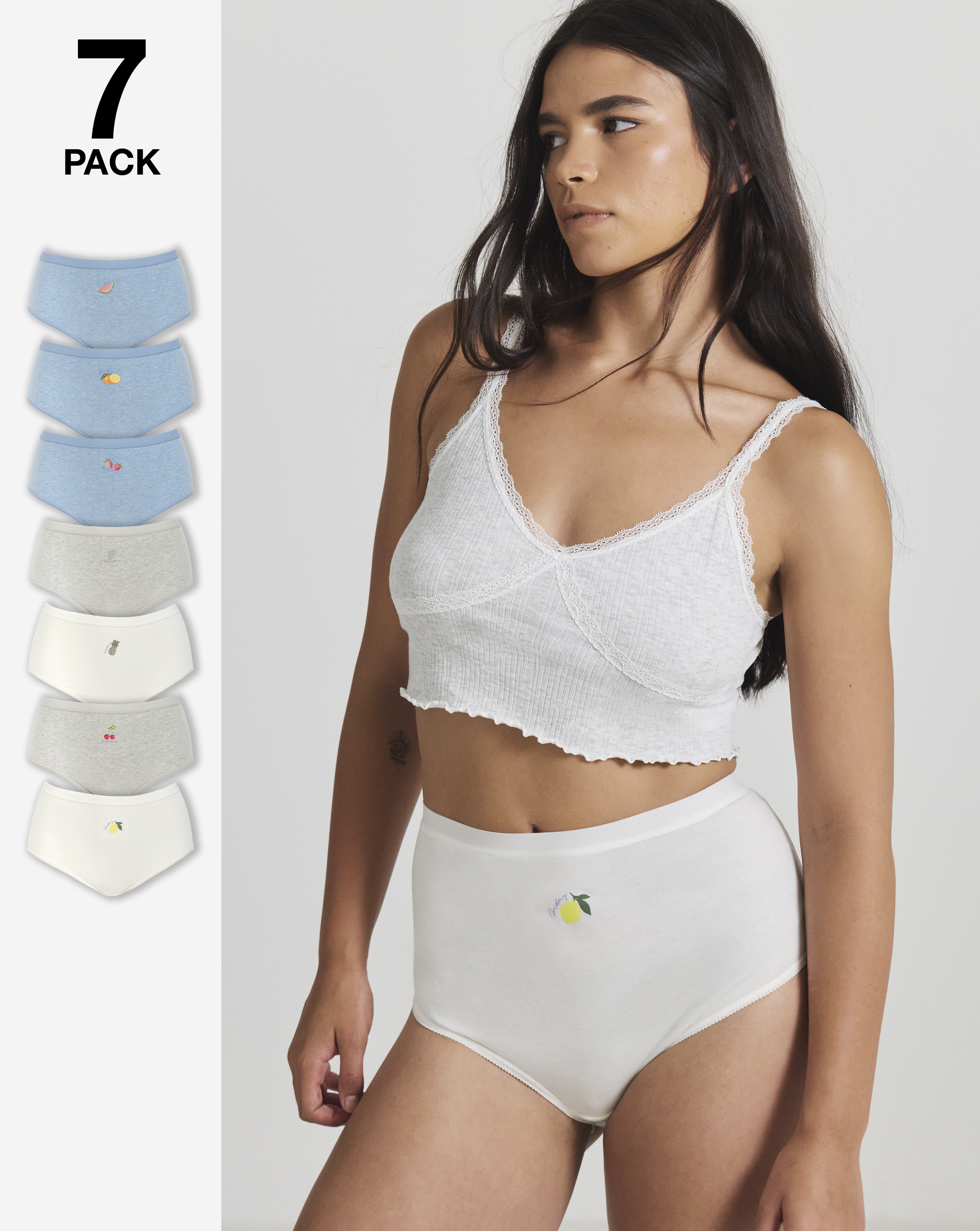 Pretty Secrets 7 Pack Full Fit Knickers