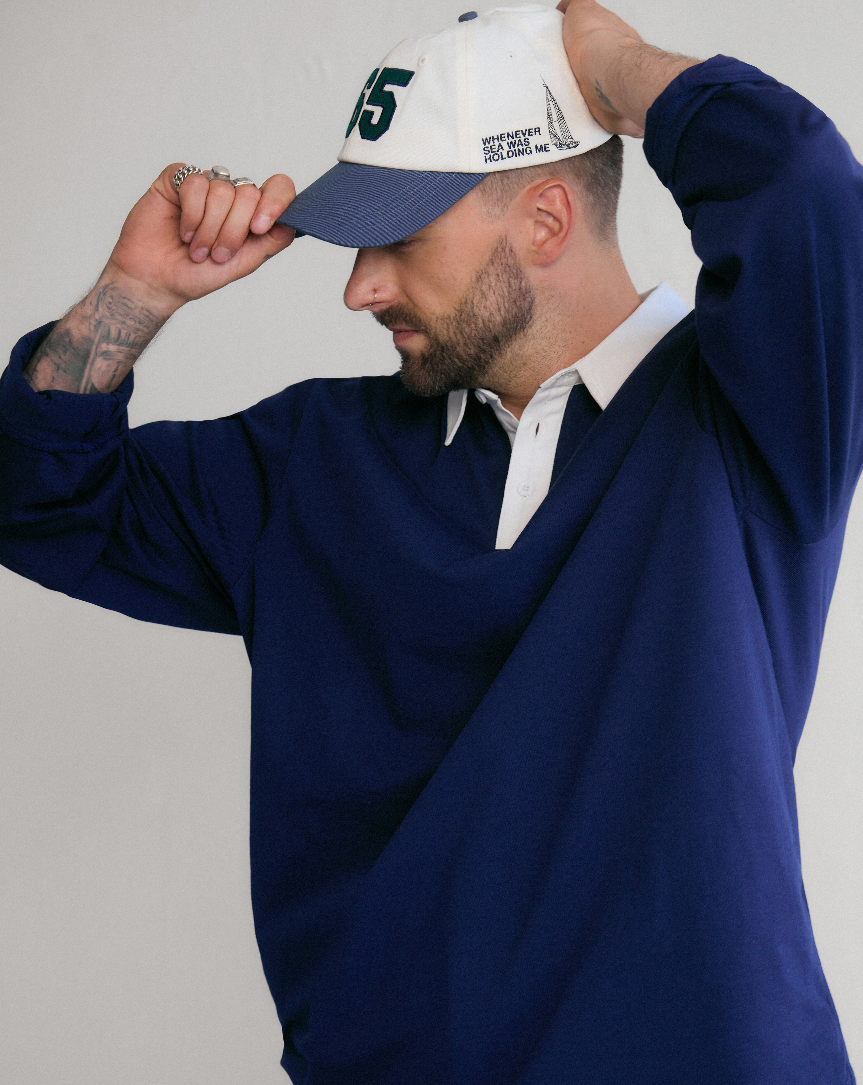 Long Sleeve Rugby Polo-Long