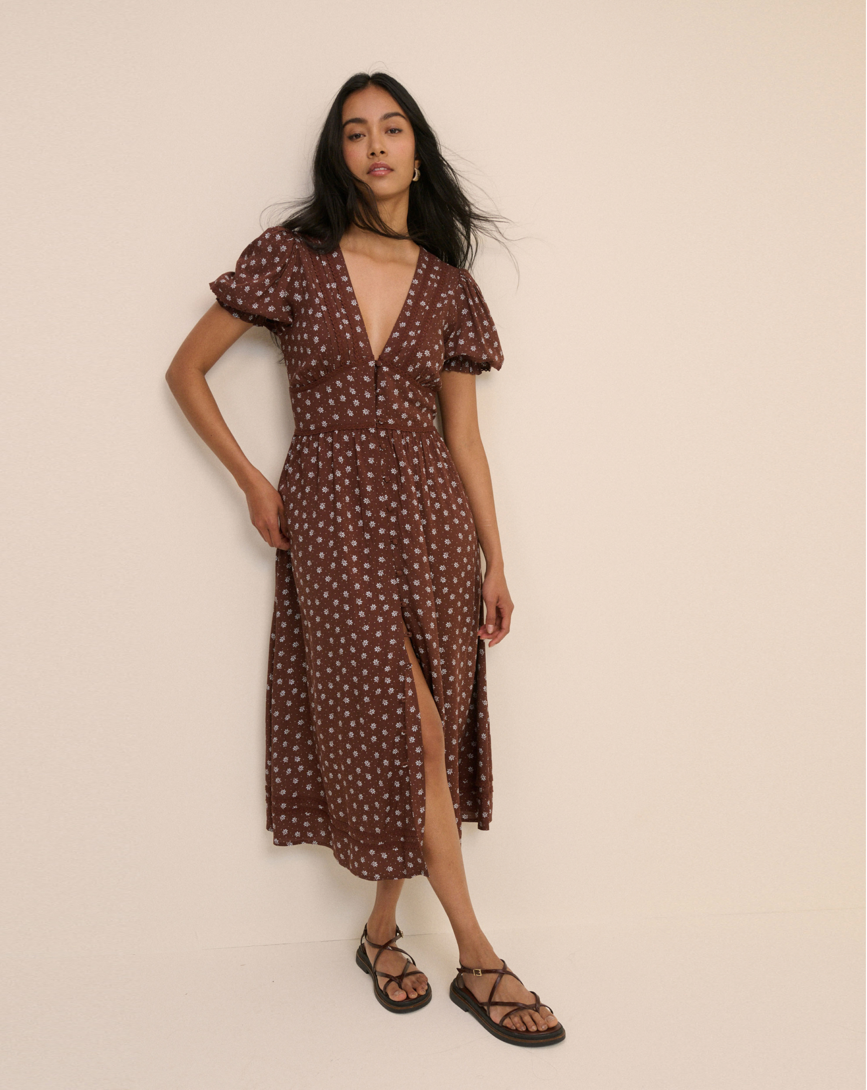 New In - NOBODYS CHILD FRANCES MIDI DRESS