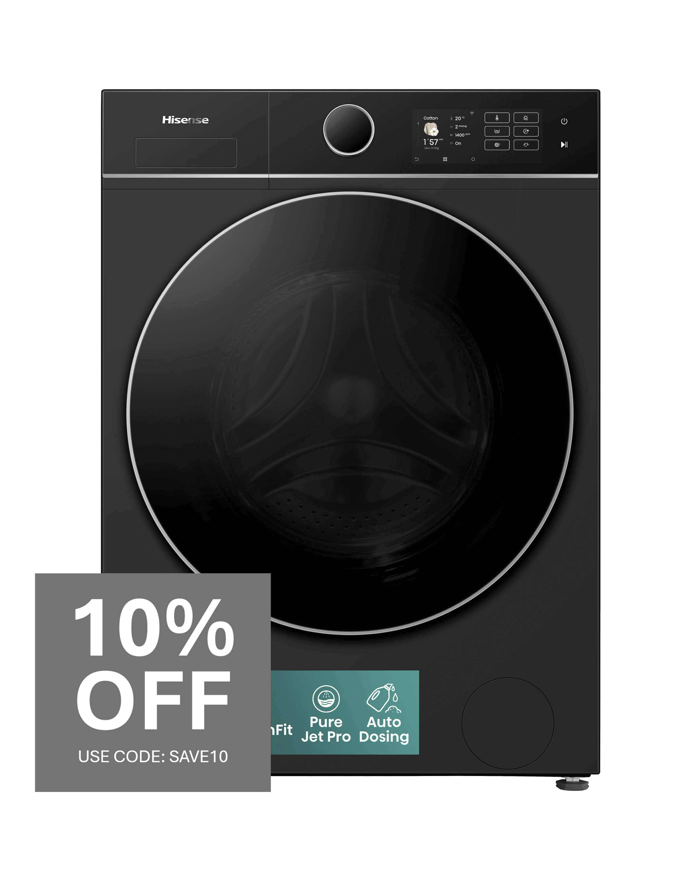 Hisense WD5I1045BBQ Black