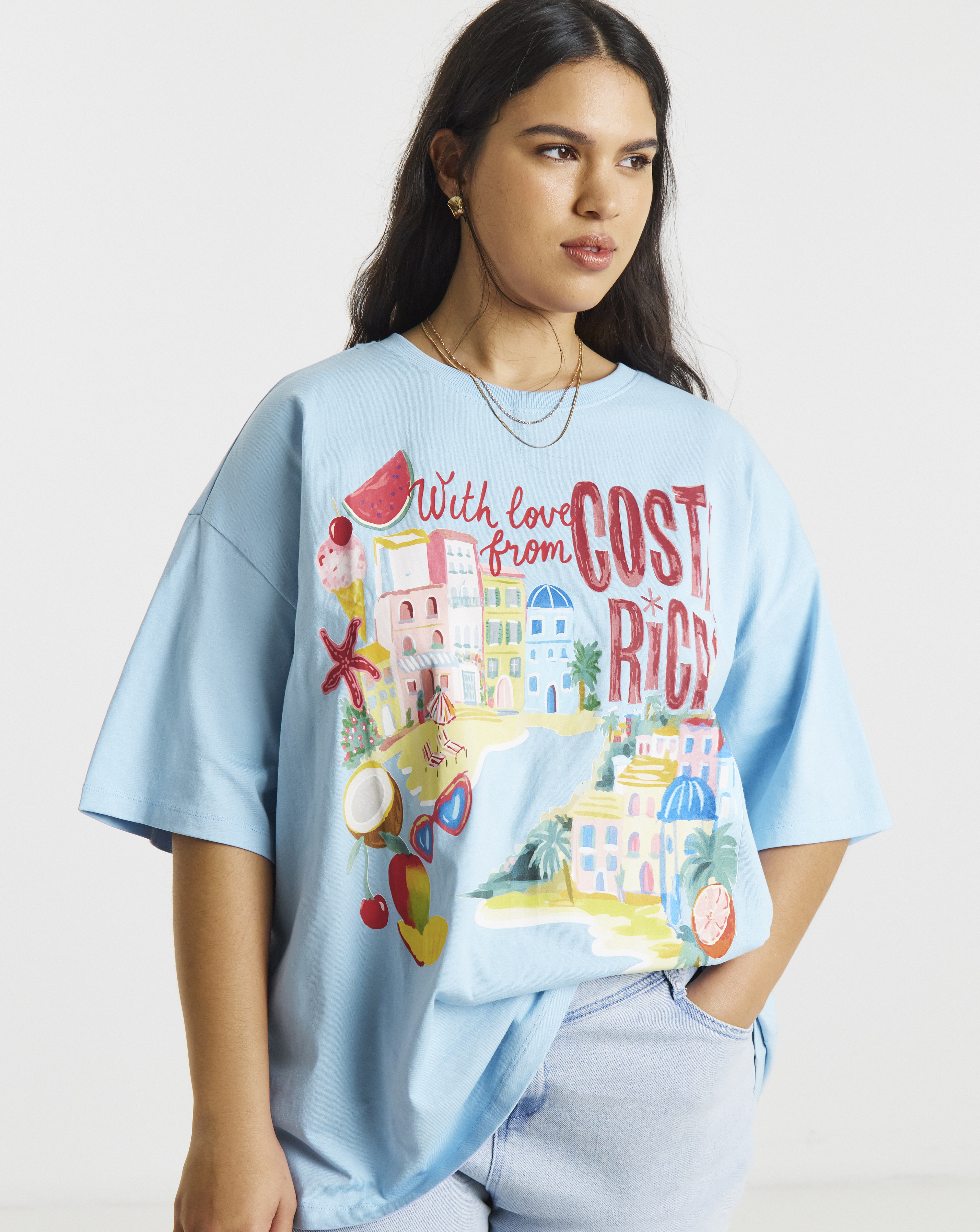 Costa Rica Graphic Oversized T-Shirt