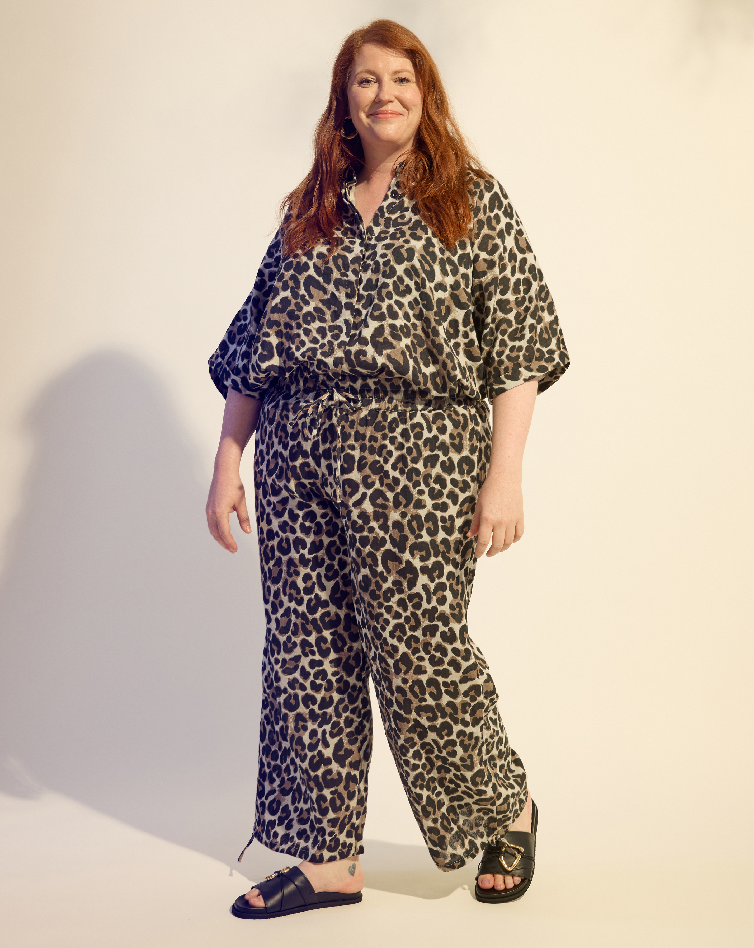 Oversized Leopard Beach Coord