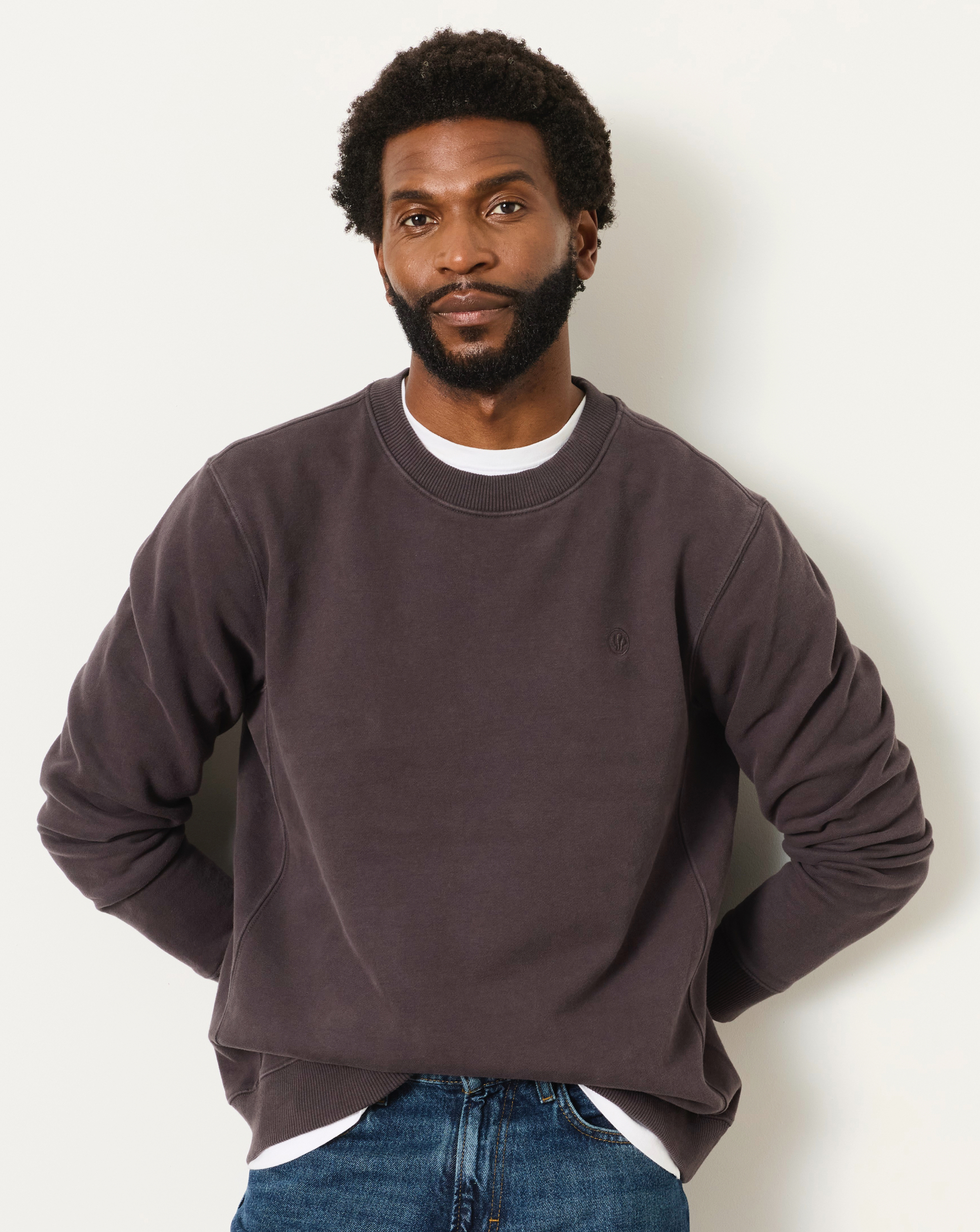 Fatface Men's Charcoal Hayle Crew Sweatshirt