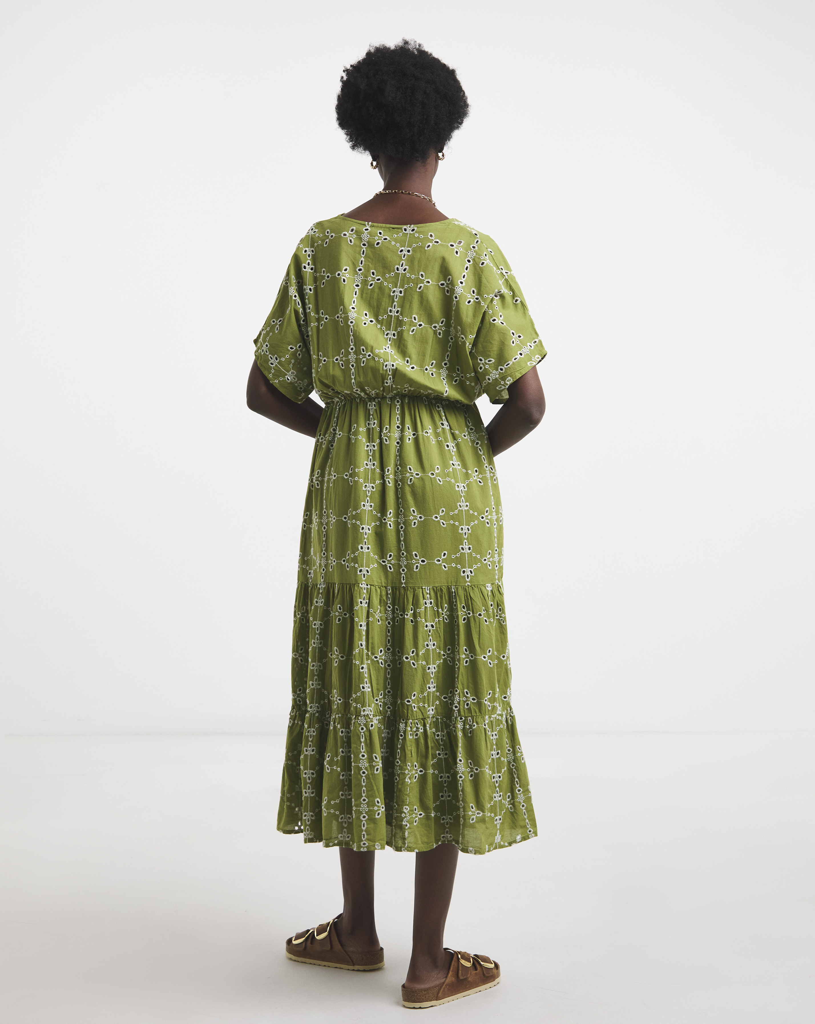 Pure Cotton Broderie Smock Dress