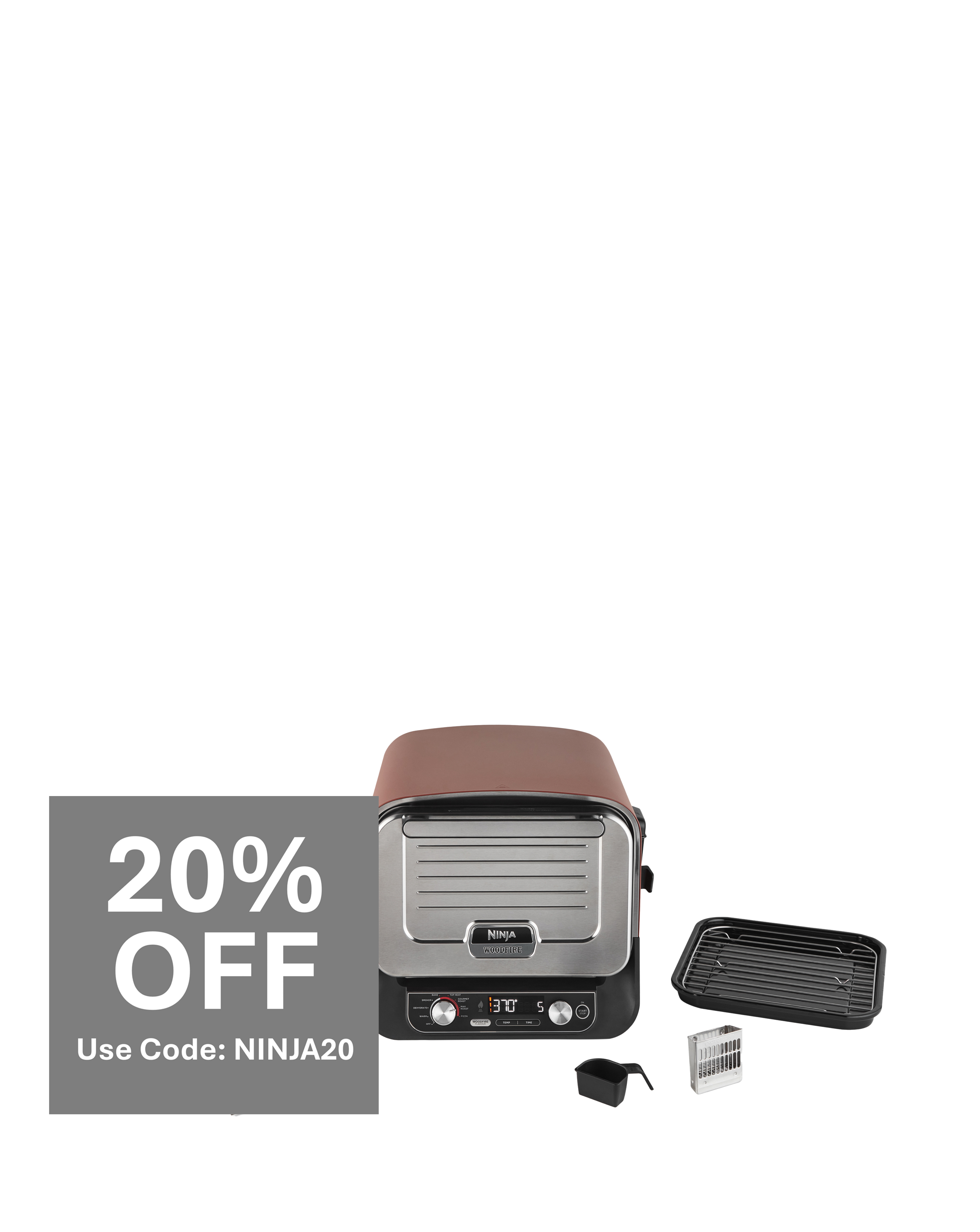 Ninja Woodfire OO101UK Electric Outdoor Oven,Pizza Maker, BBQ Smoker